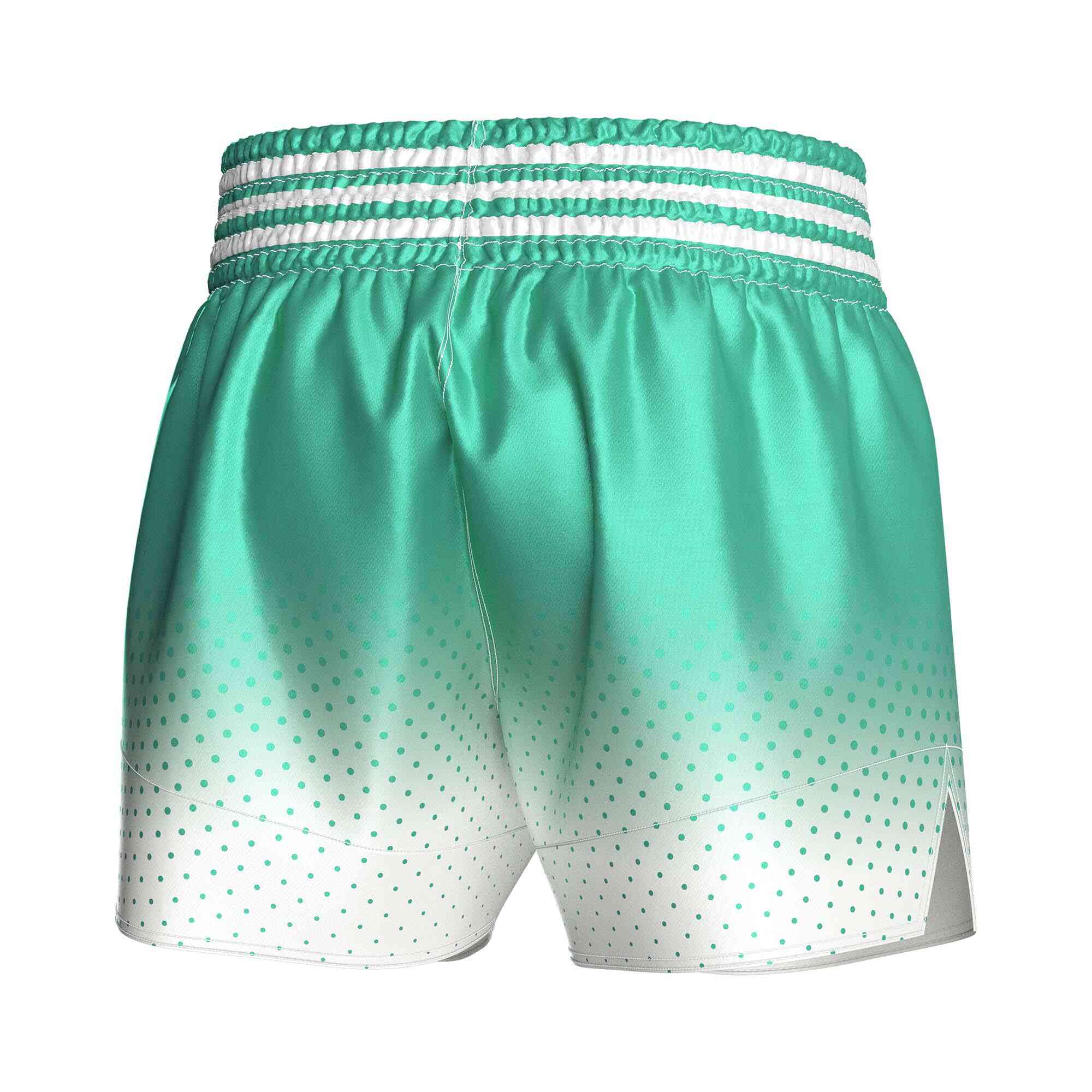 
                Green dot sublimated popular Muay Thai shorts Rise Muay Thai shorts