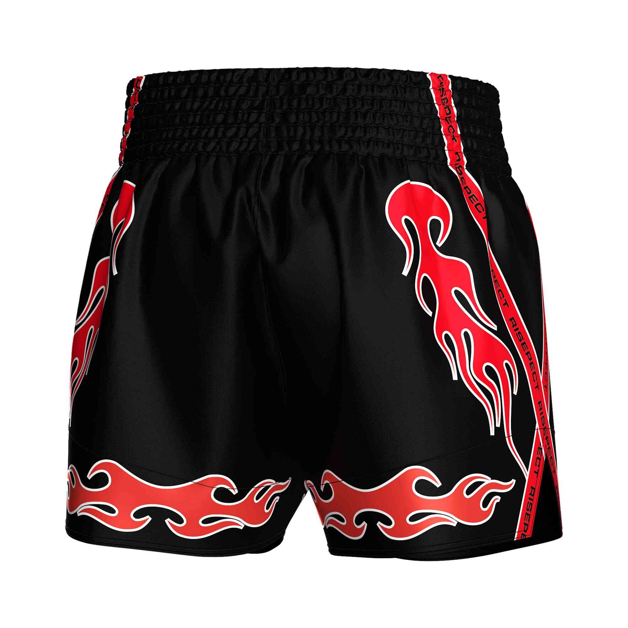 
                Red auspicious cloud sublimated popular Muay Thai shorts Rise Muay Thai shorts