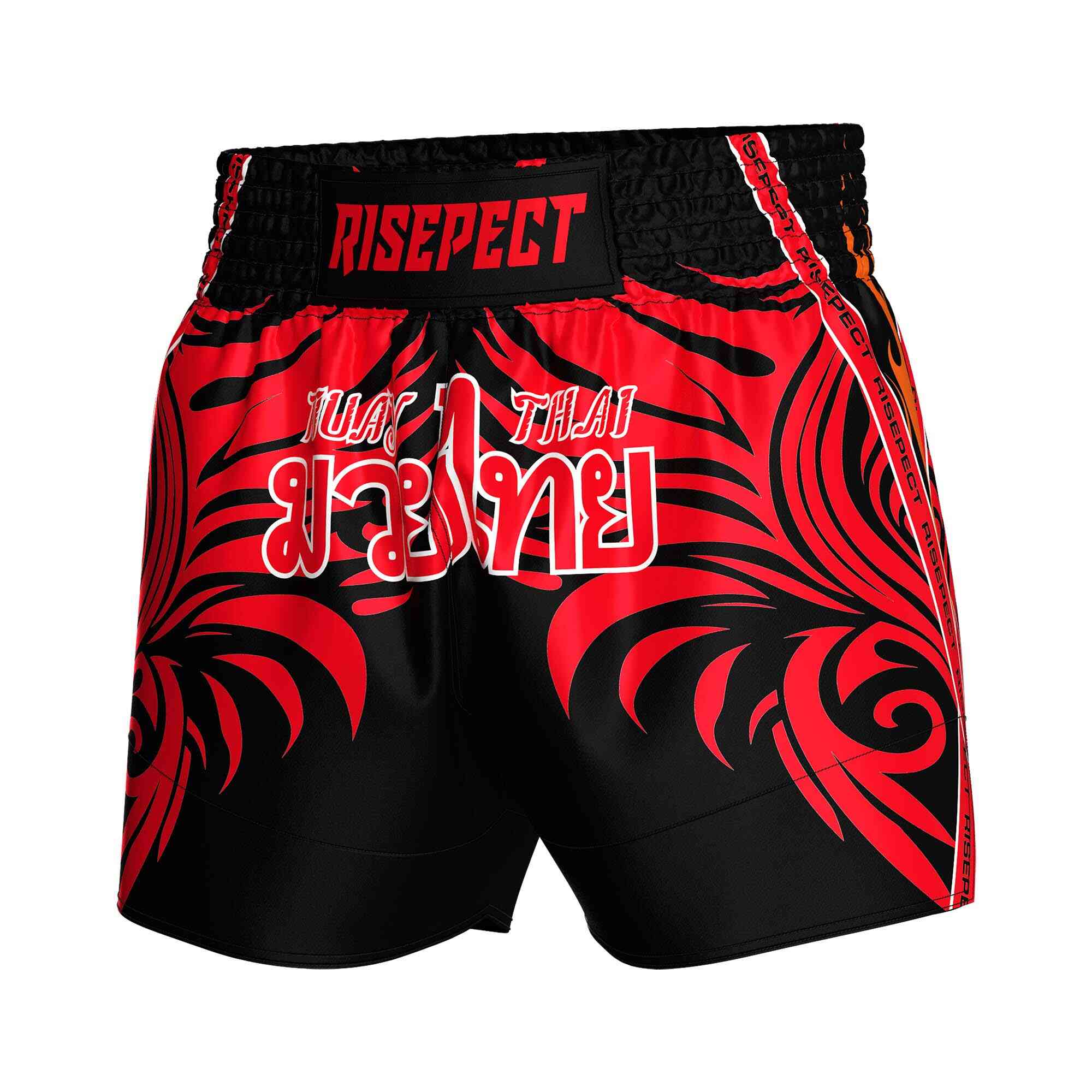 
                Red wings sublimated popular Muay Thai shorts Rise Muay Thai shorts