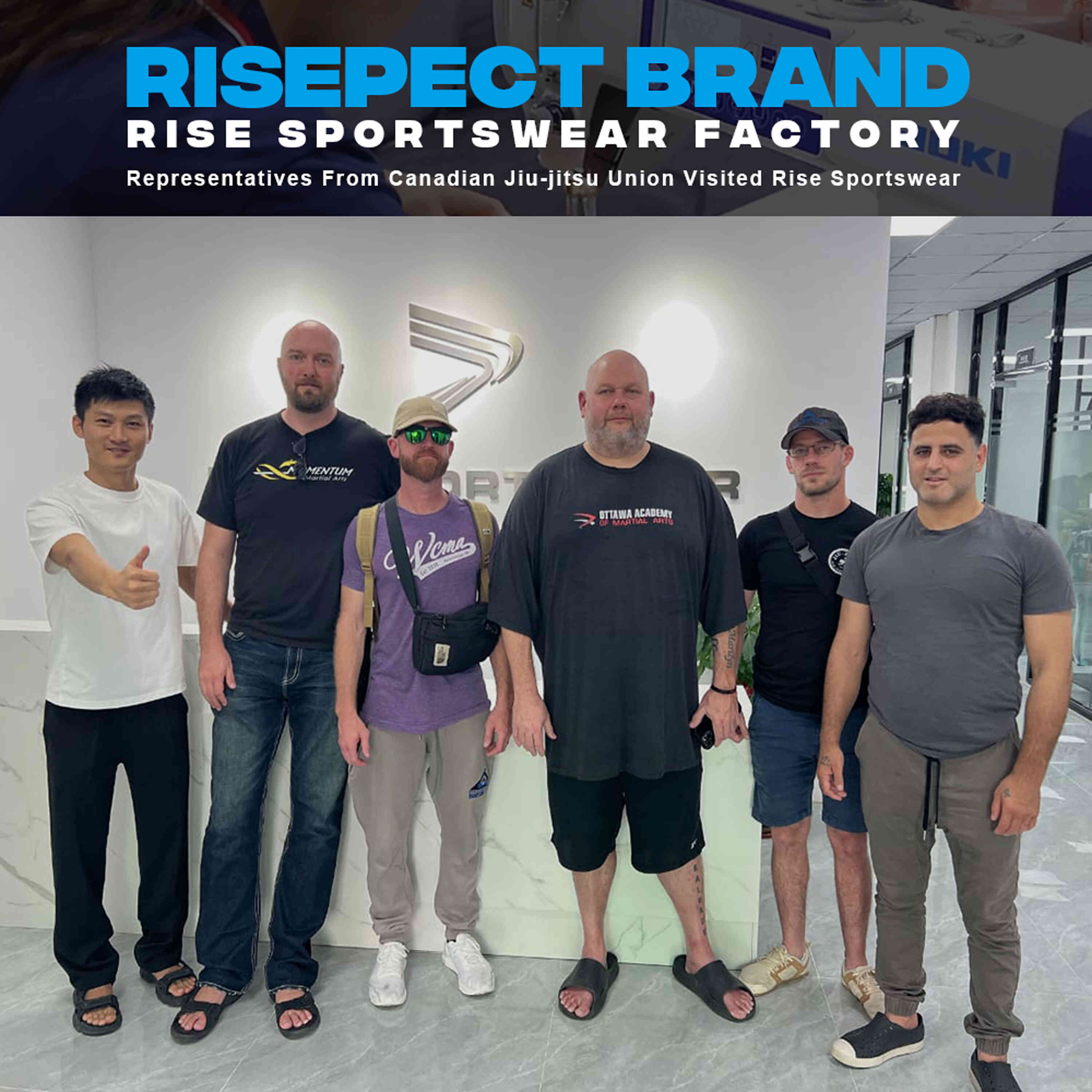 
                Representatives From Canadian Jiu-jitsu Union Visited Rise Sportswear