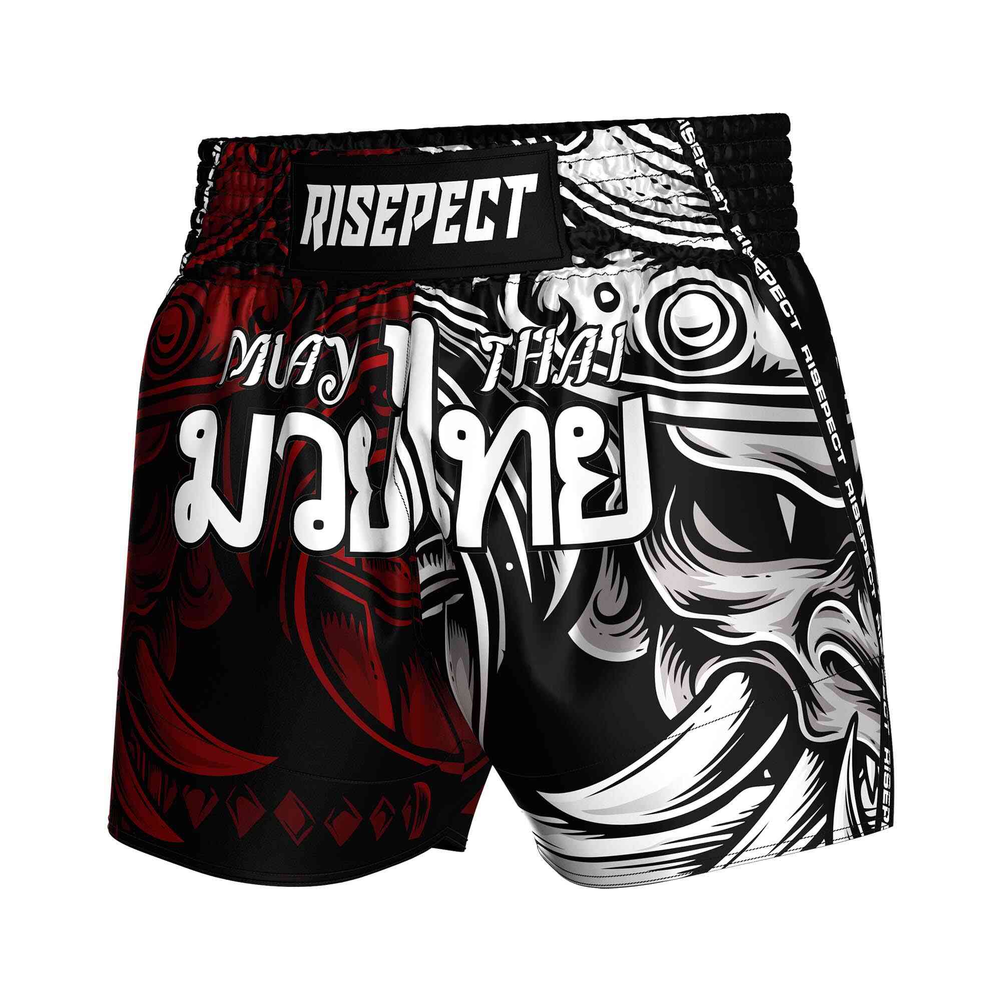 
                Two color fashion popular Muay Thai shorts custom Rise Muay Thai shorts