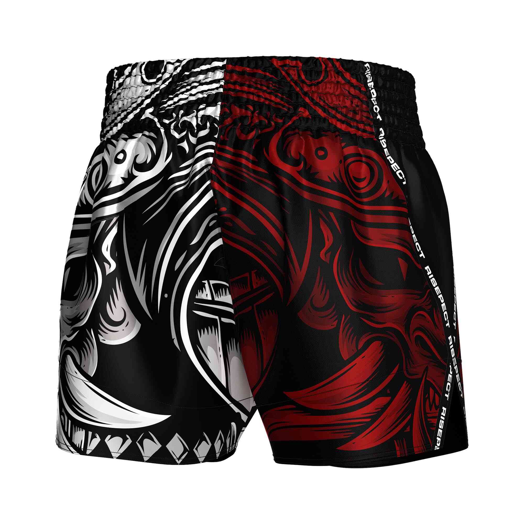 
                Two color fashion popular Muay Thai shorts custom Rise Muay Thai shorts