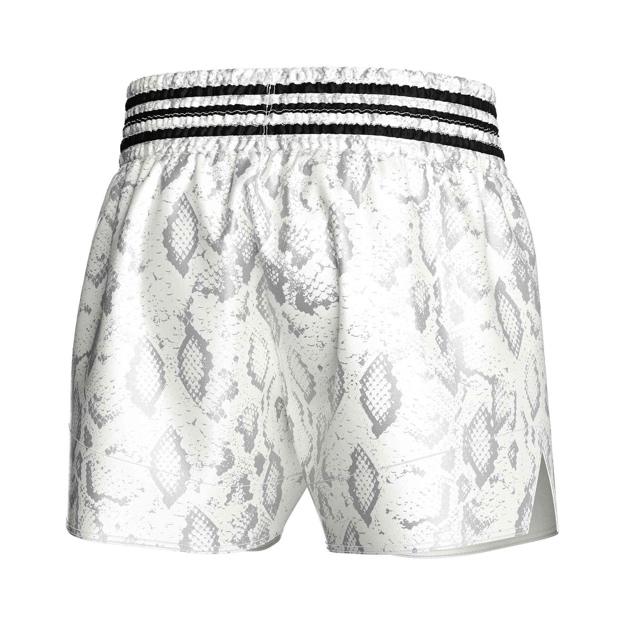 
                White python sublimated popular Muay Thai shorts Rise Muay Thai shorts