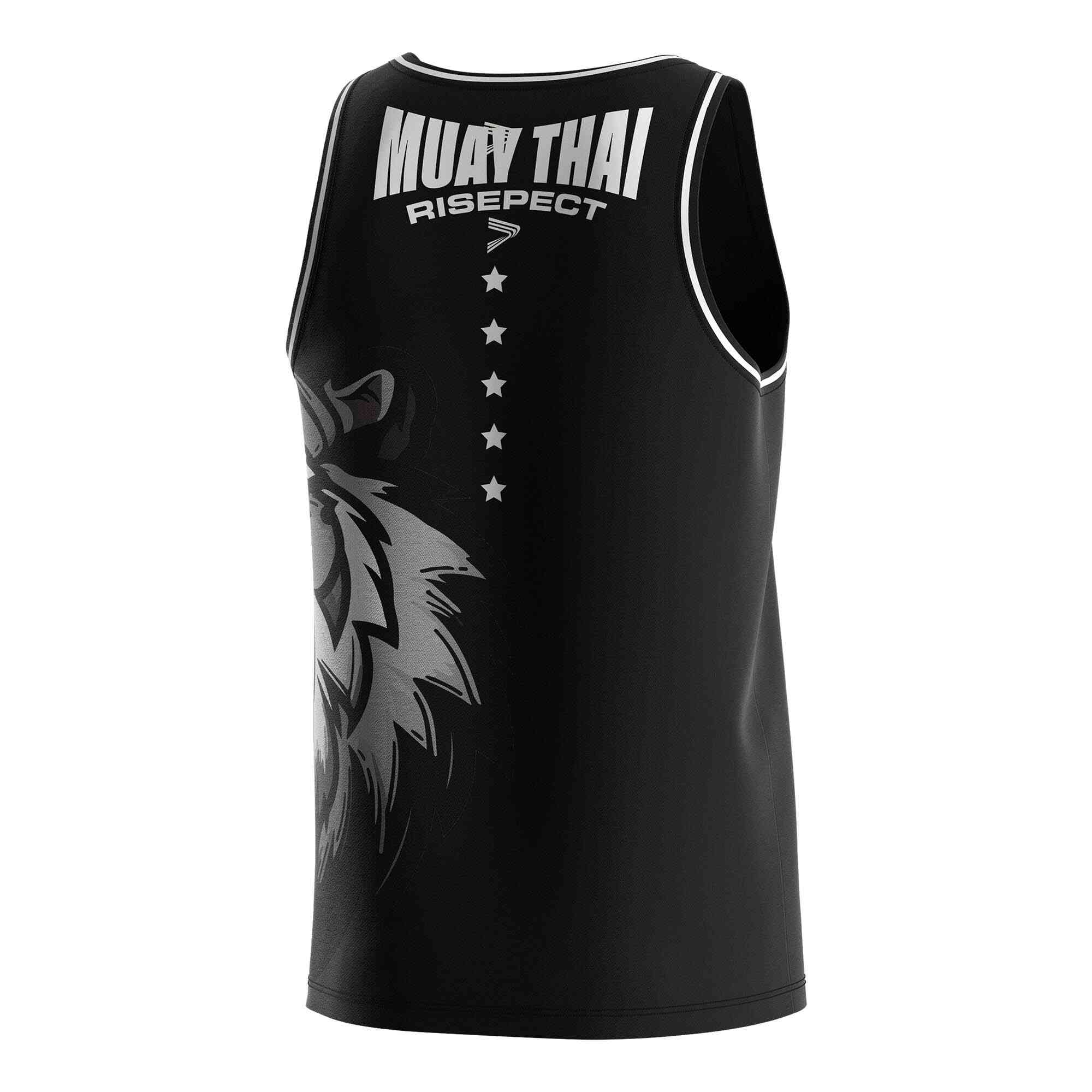 
                Black tiger Muay Thai singlet wholesale tank top Rise sportswear manufacturer