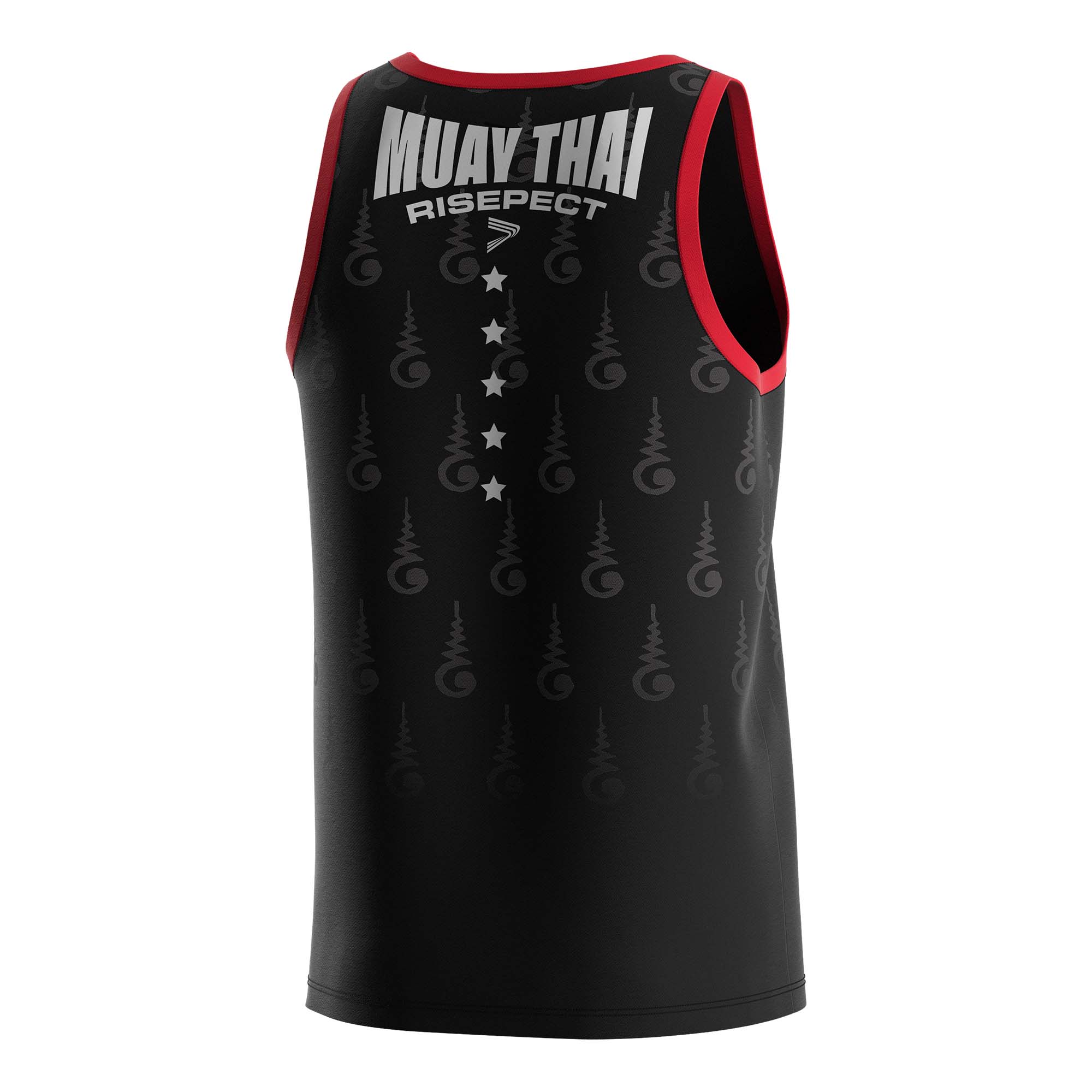 
                Red shoulder black Muay Thai singlet wholesale tank top Rise