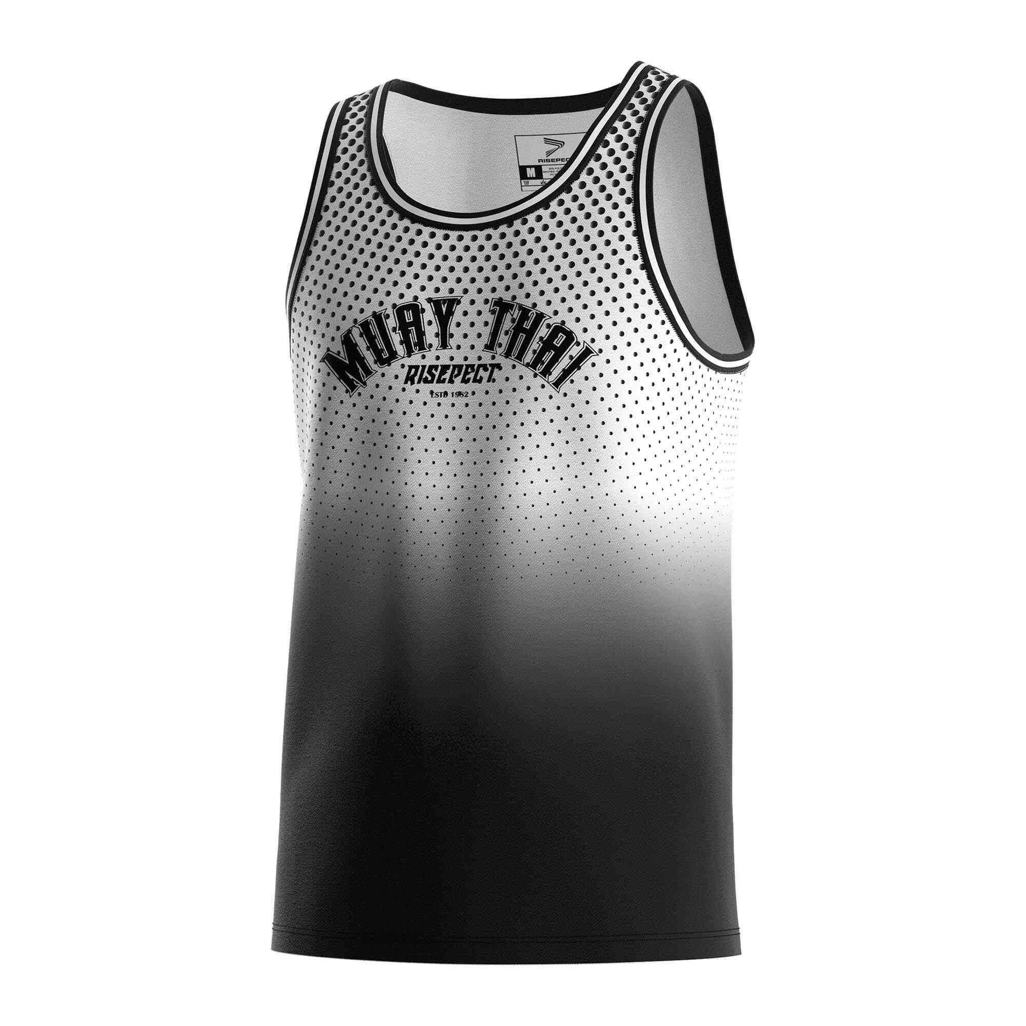 
                Black gradient dots Muay Thai singlets wholesale tank tops Rise