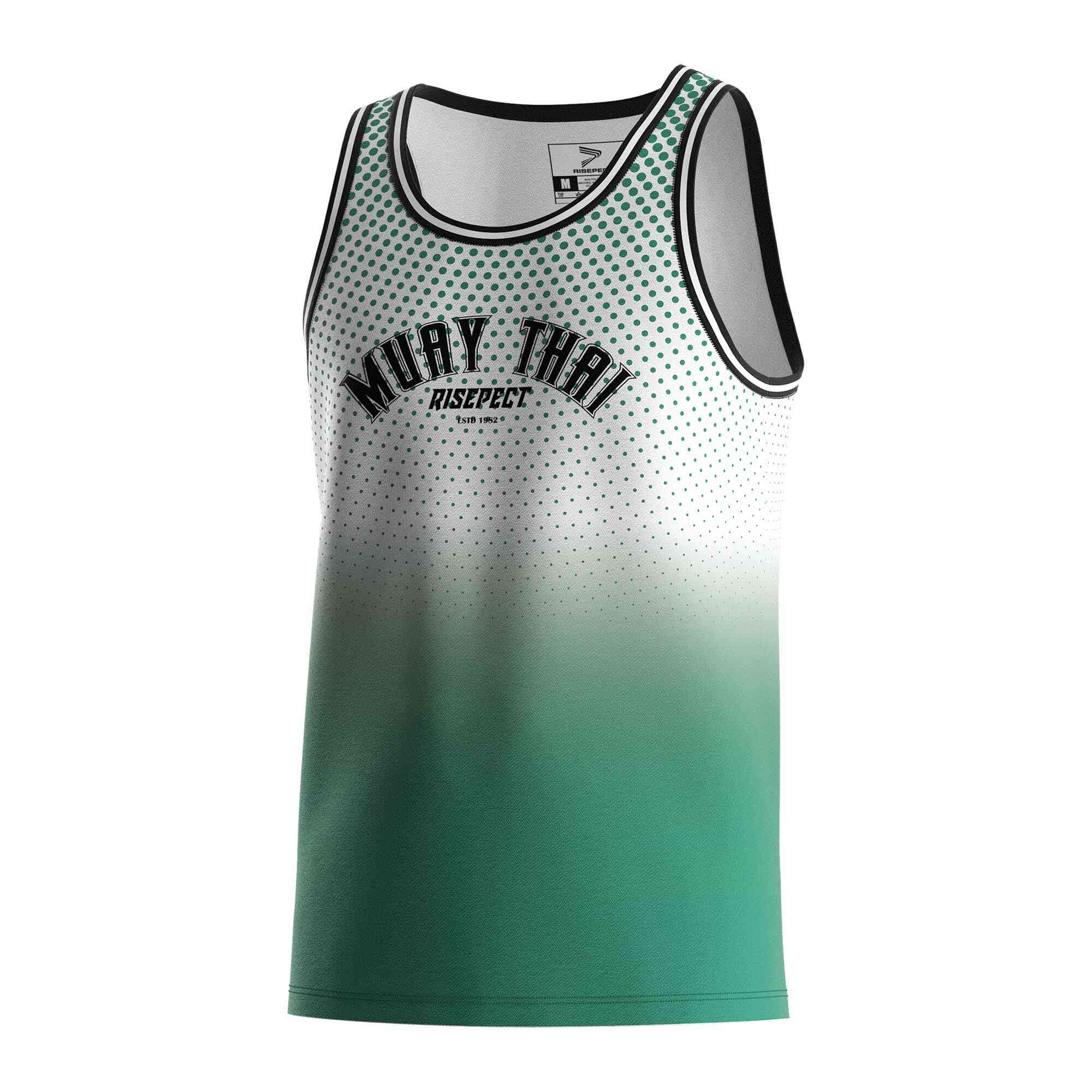 
                Green gradient dots Muay Thai singlets wholesale tank tops Rise
