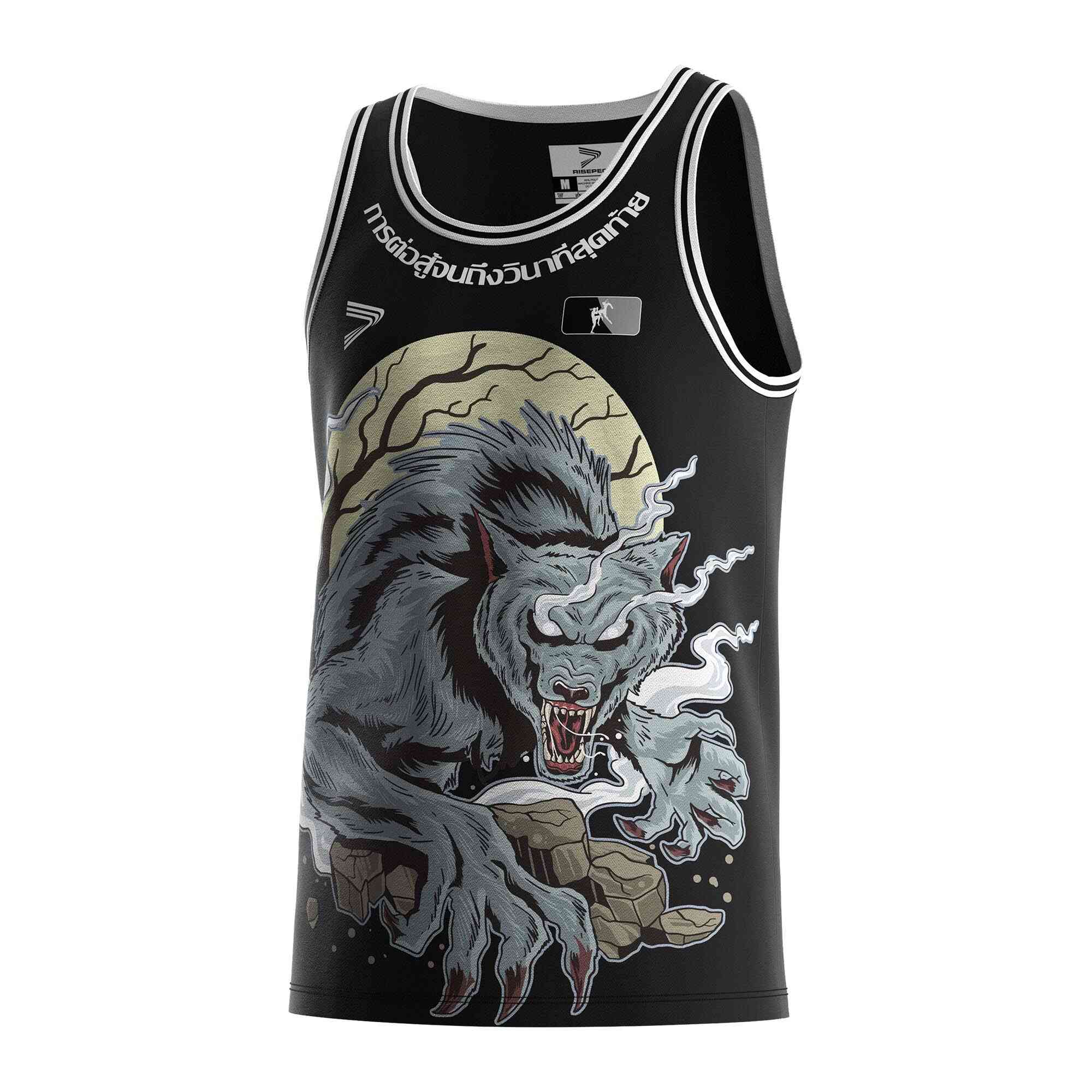 
                Moon night wolf Muay Thai singlet wholesale tank top Rise