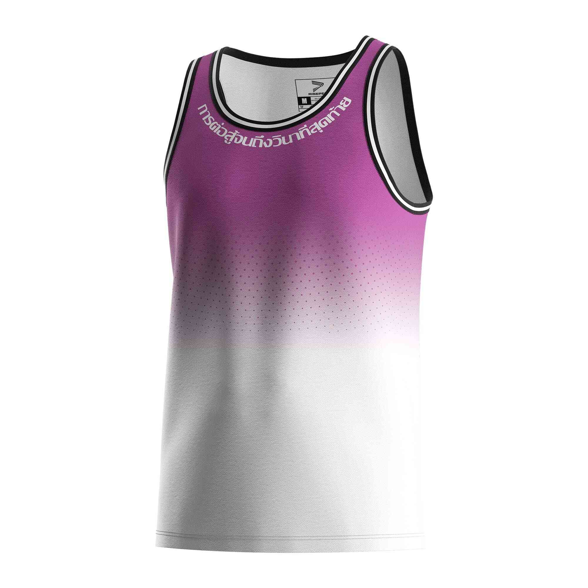 
                Pink gradient dots Muay Thai singlets wholesale tank tops Rise