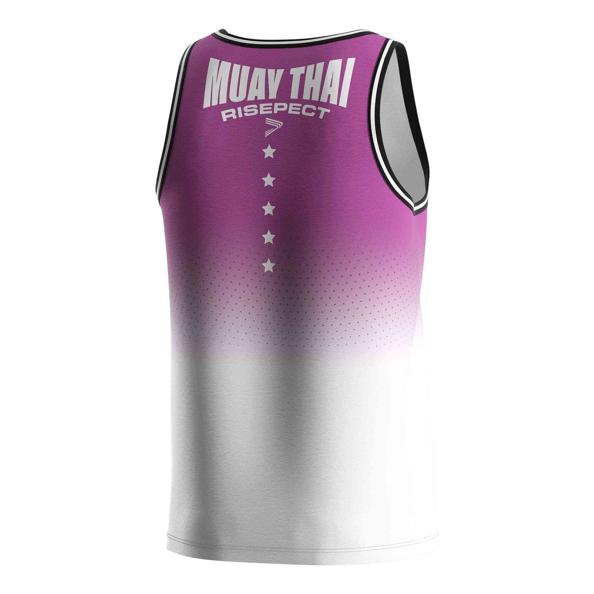 
                Pink gradient dots Muay Thai singlets wholesale tank tops Rise