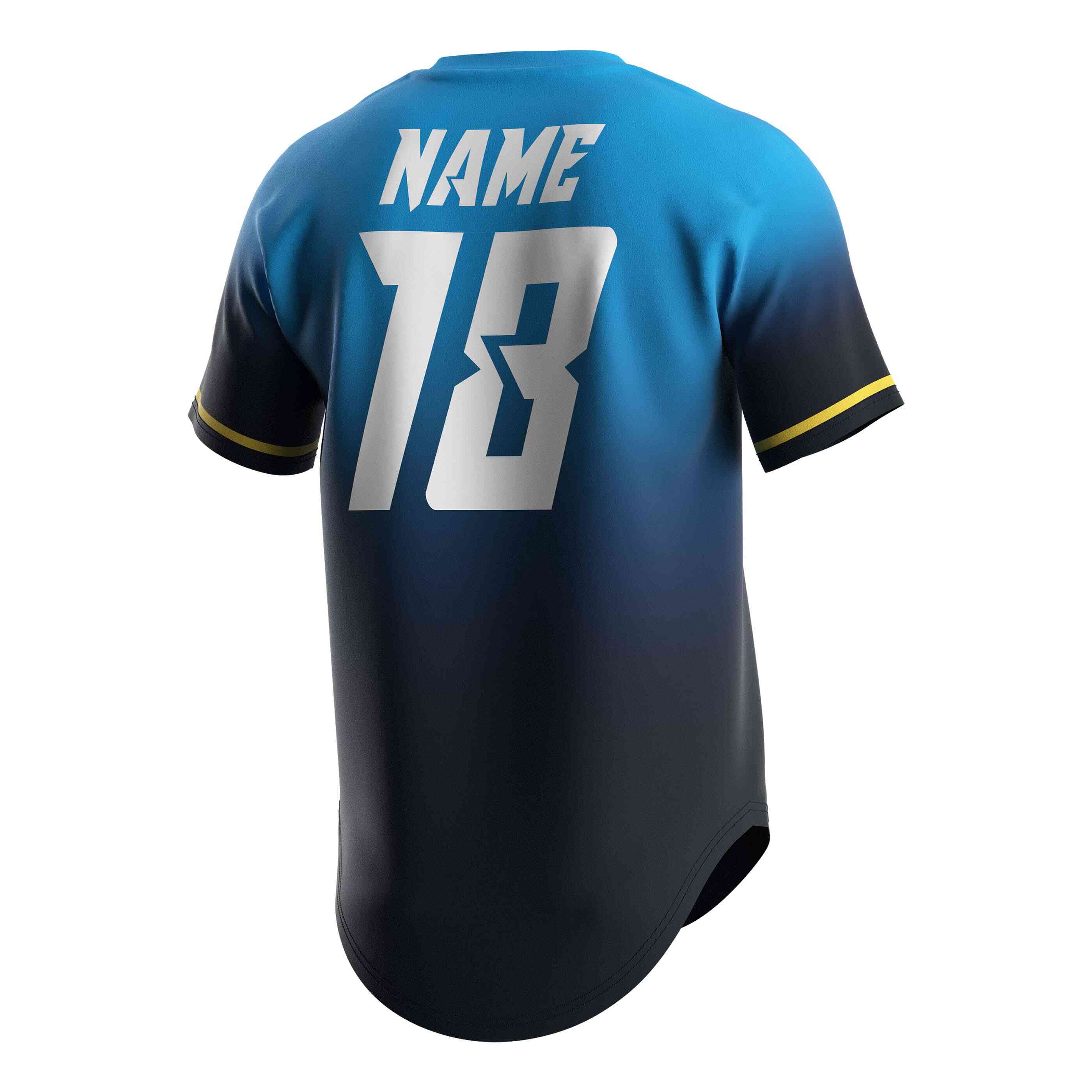 
                Wholesale V neck softball shirts blue without button baseball shirt Rise baseball uniform