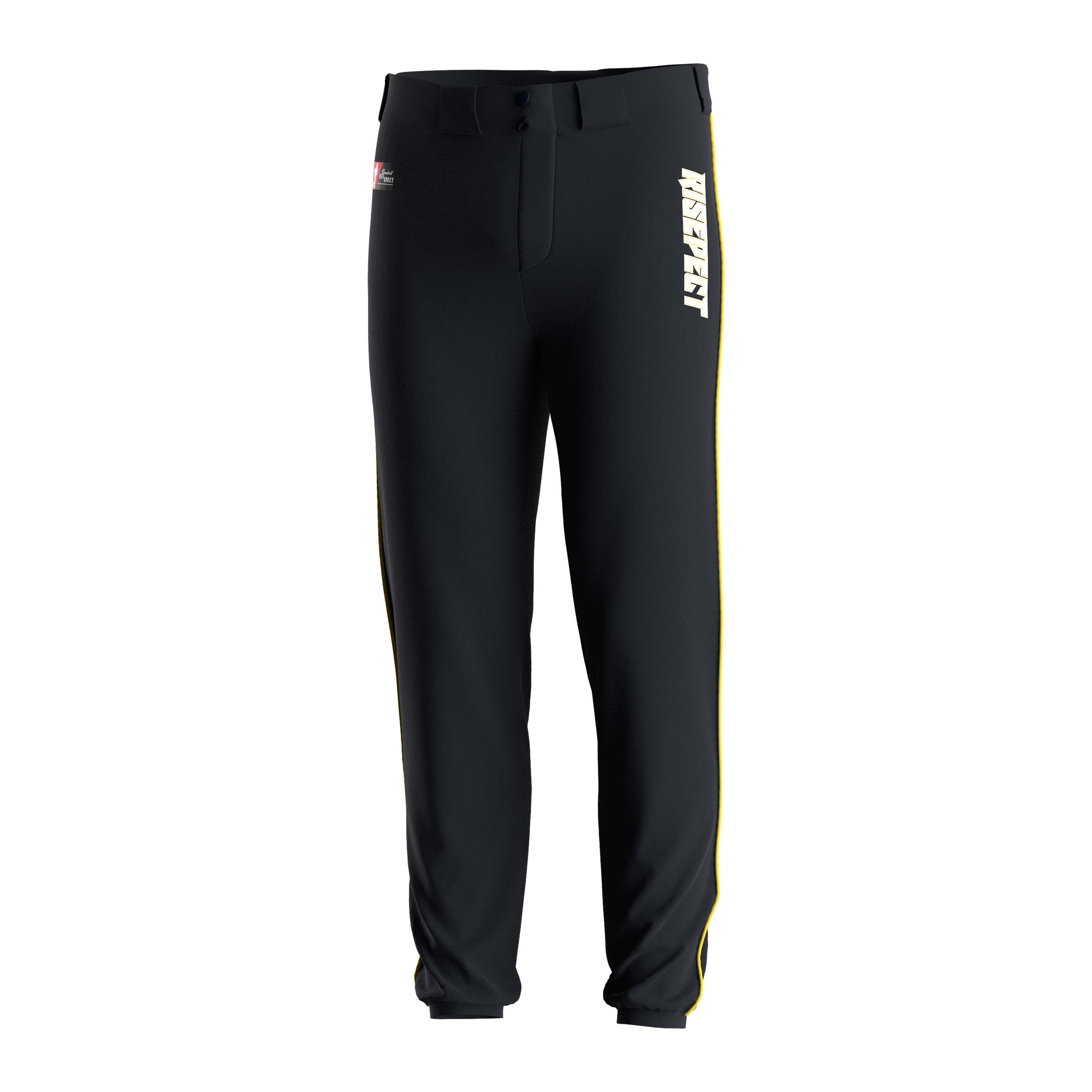 
                Wholesale softball pants black stretch hem baseball pants Rise baseball uniform