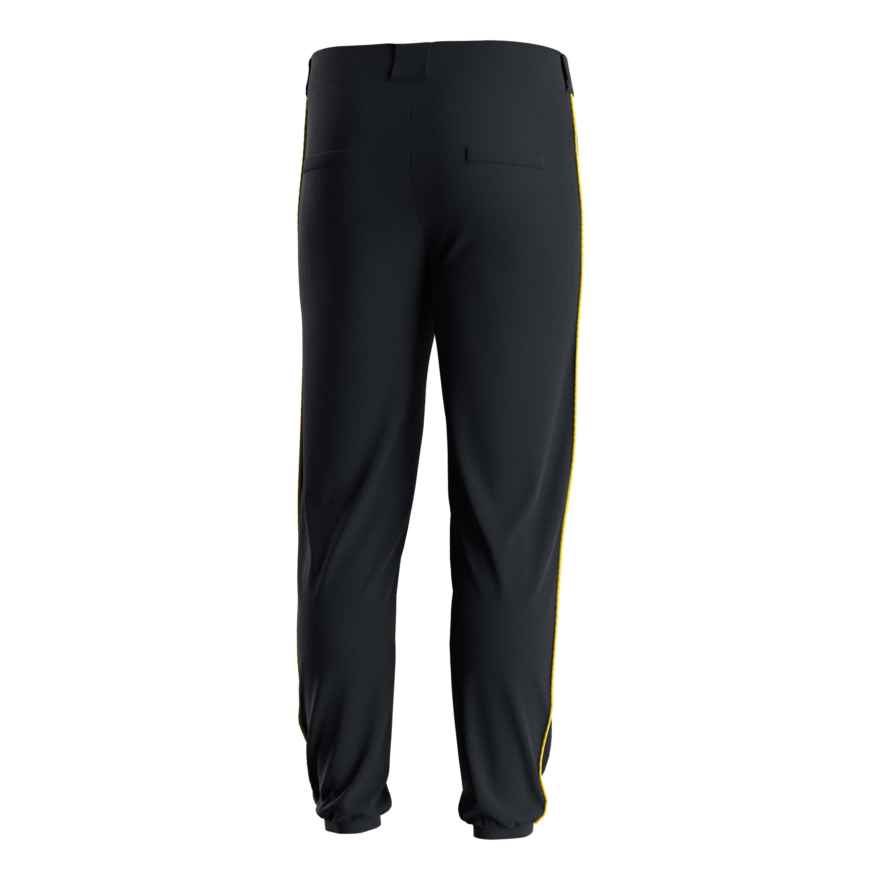 
                Wholesale softball pants black stretch hem baseball pants Rise baseball uniform