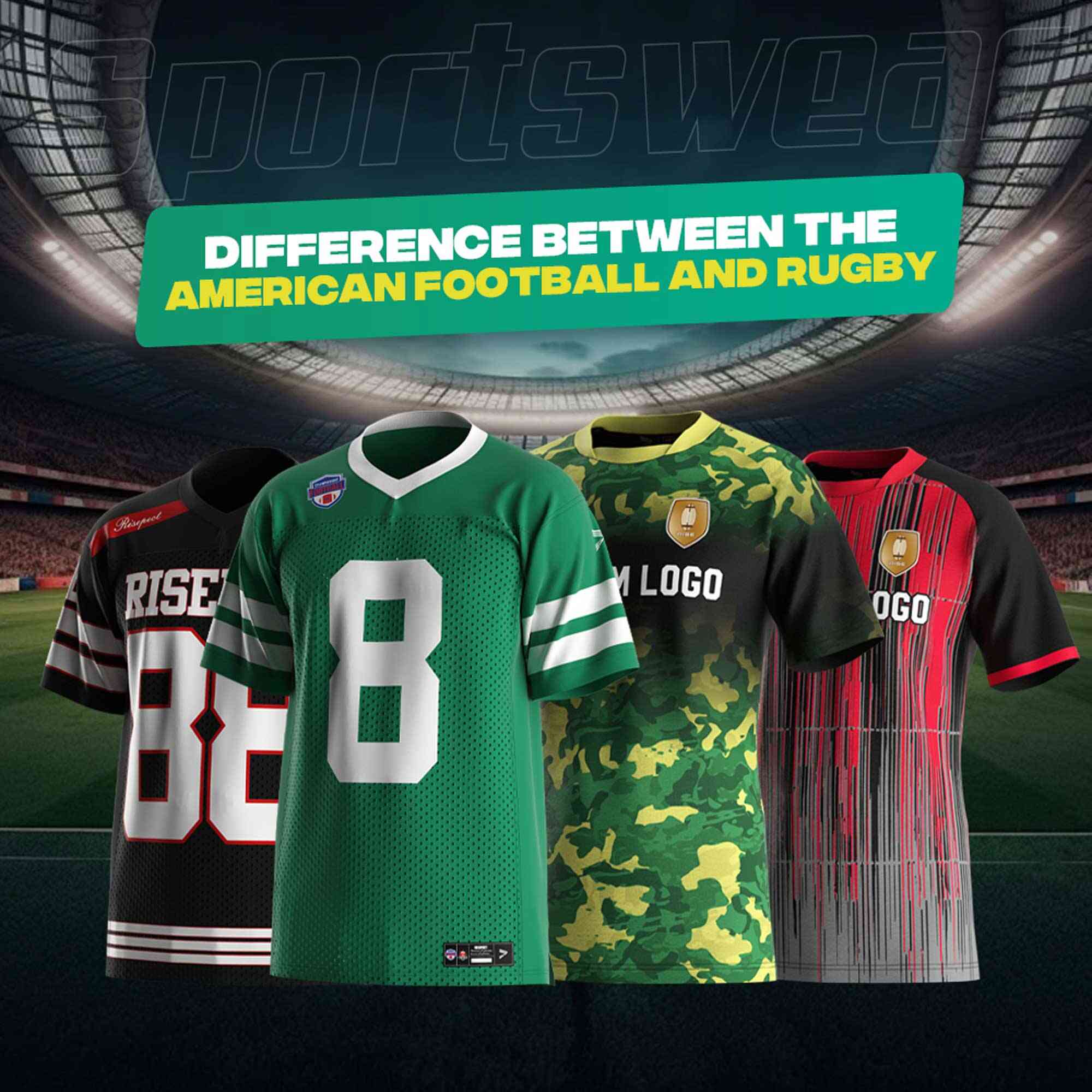 
                Rise Sportswear: Difference between the American football and Rugby