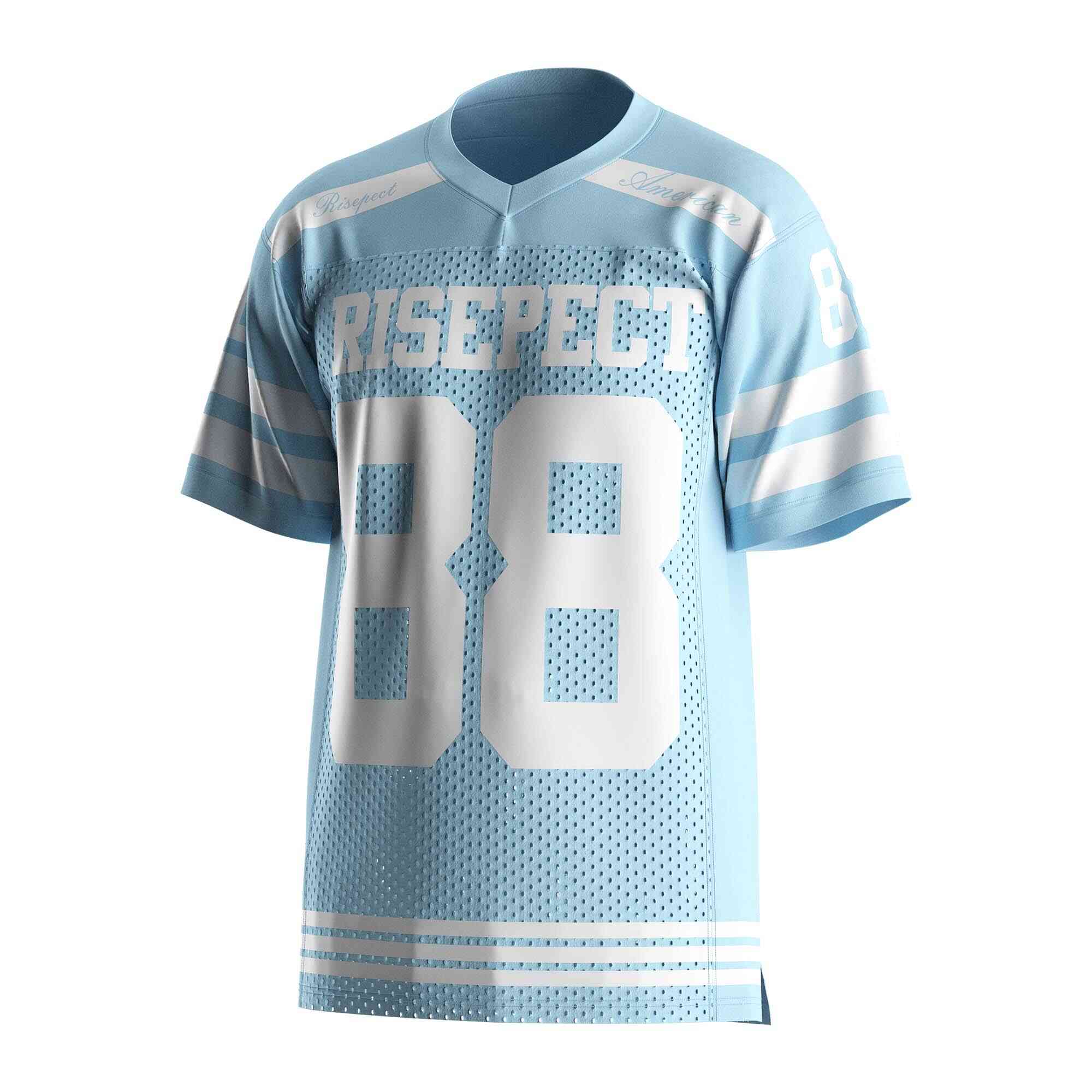 
                Blue American soccer jersey wholesale football t shirt 88 RISEPECT