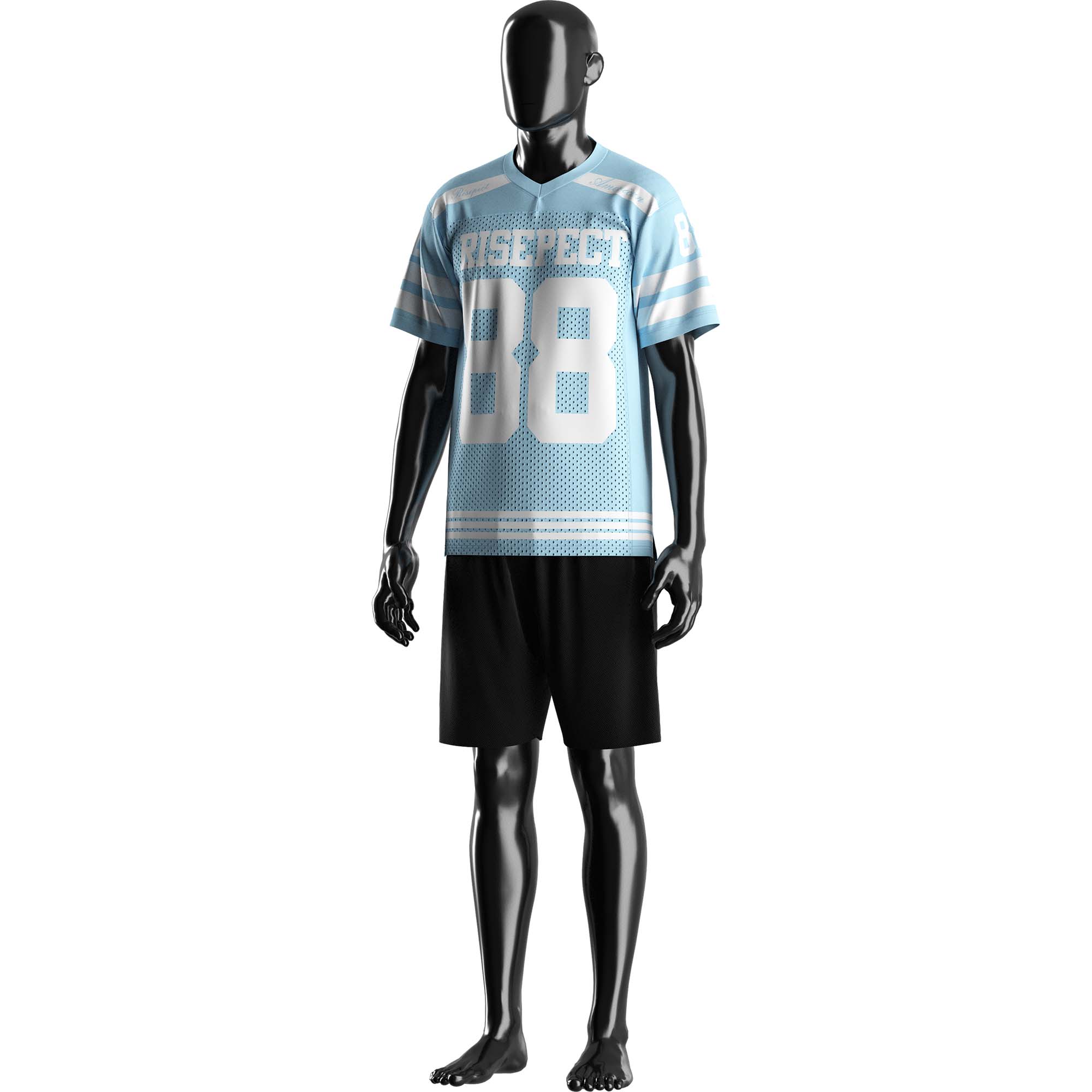 
                Blue Mesh American Soccer Jerseys Wholesale Football Teamwear