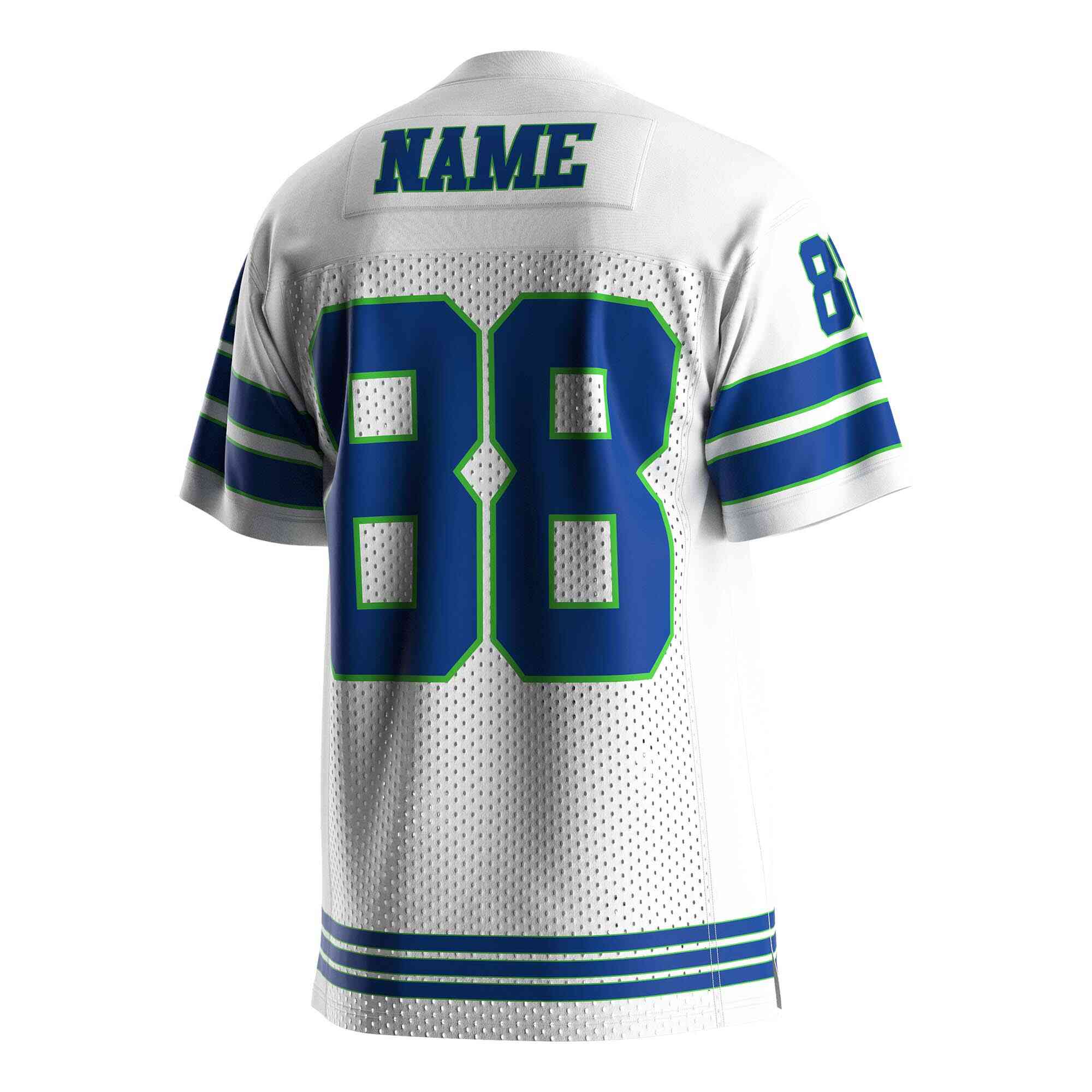 
                White American football practice jersey wholesale all American soccer tee 88 RISEPECT