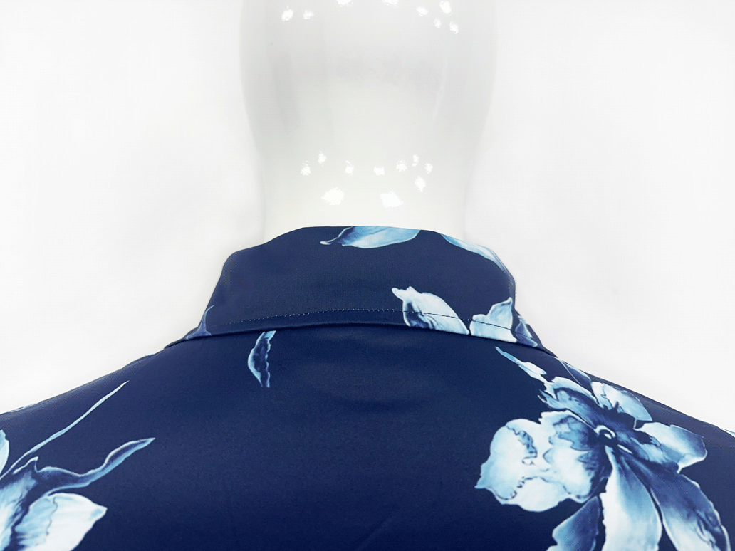 Collar design Sublimation Shirt Couple Beach Wear Hawaiian Style Shirts back