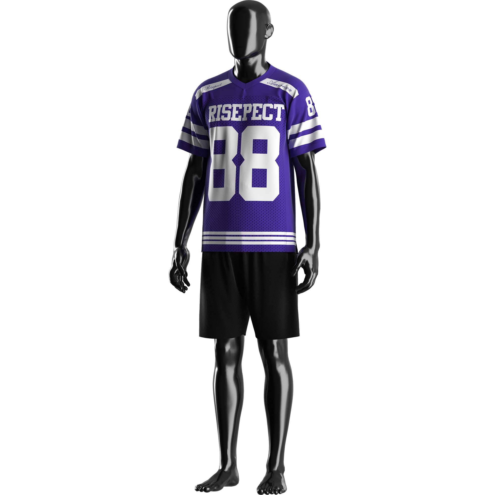 
                Purple Game-day American Football Jerseys Wholesale Mesh B2B Supplier