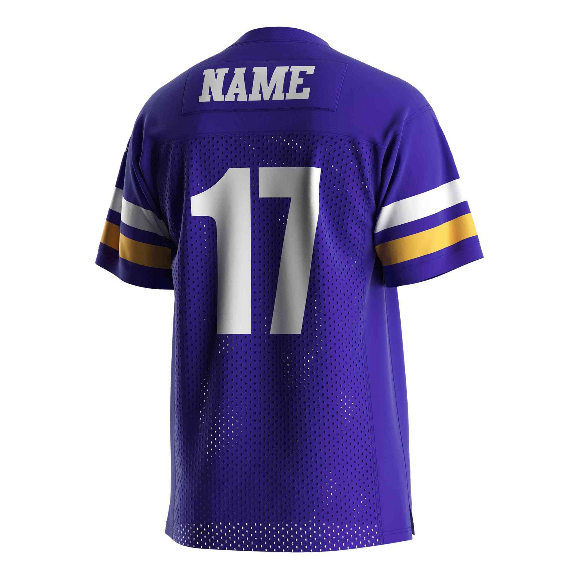 
                Purple American football jersey mesh tee wholesale 17 RISEPECT