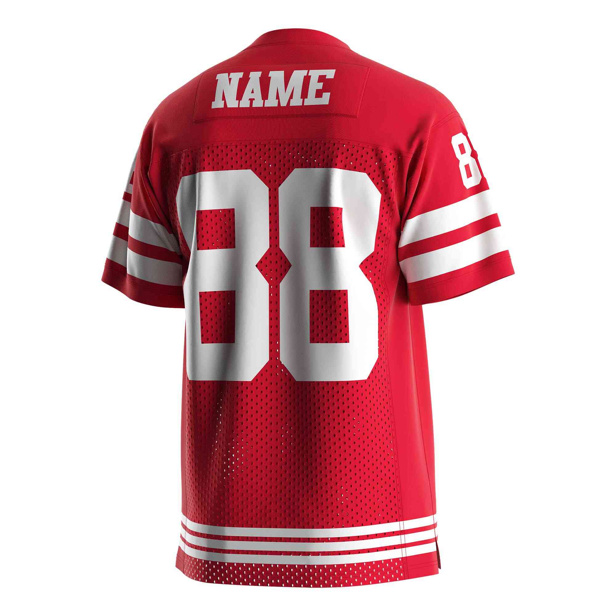 
                Red American football shirts wholesale mesh shirt 88 RISEPECT