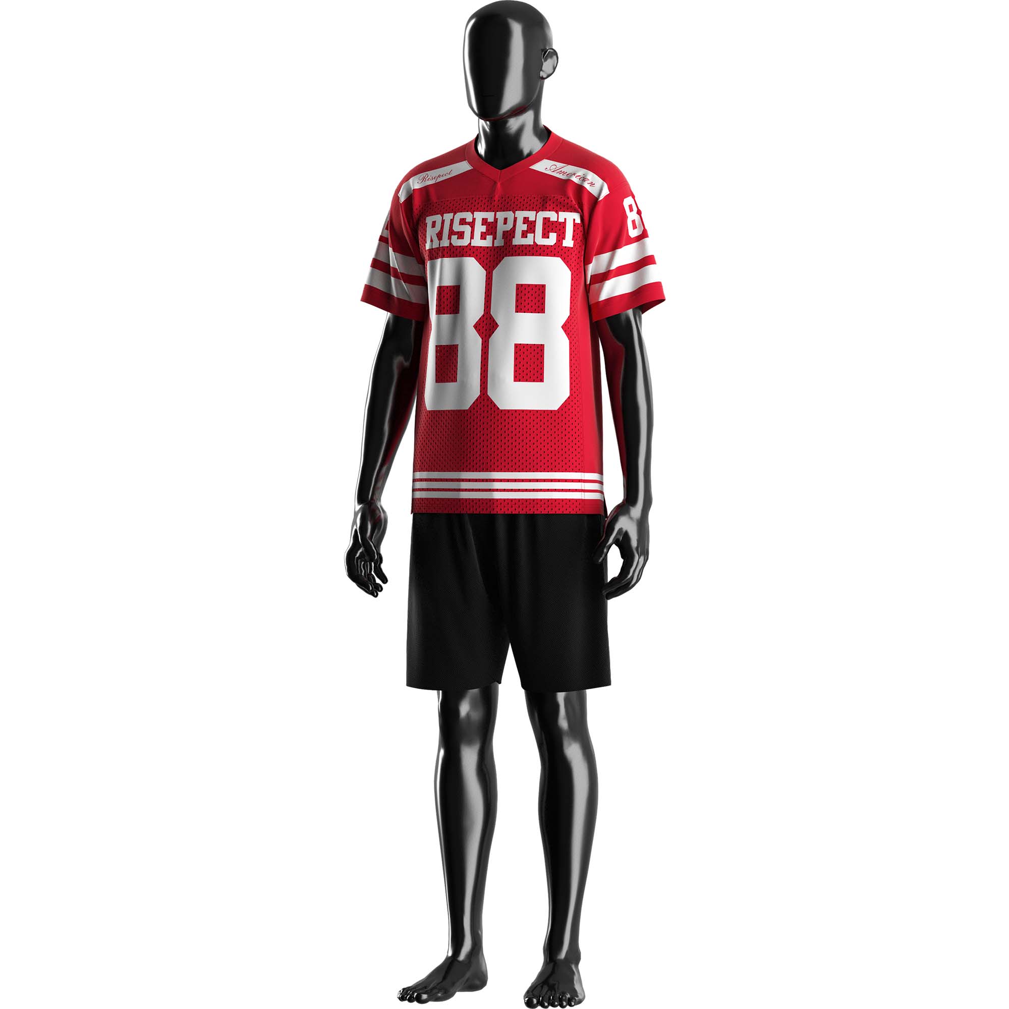 
                Red Mesh American Football Shirts Wholesale Sports Team Jerseys