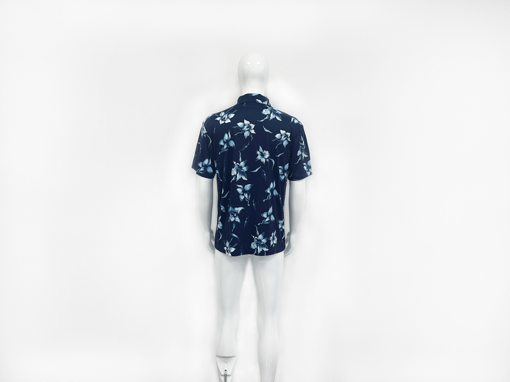 Sublimation Shirt Couple Beach Wear Hawaiian Style Shirts back view