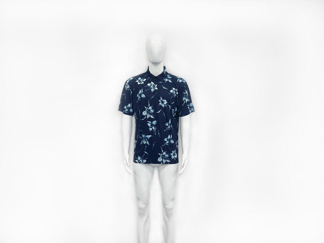 Sublimation Shirt Couple Beach Wear Hawaiian Style Shirts front view