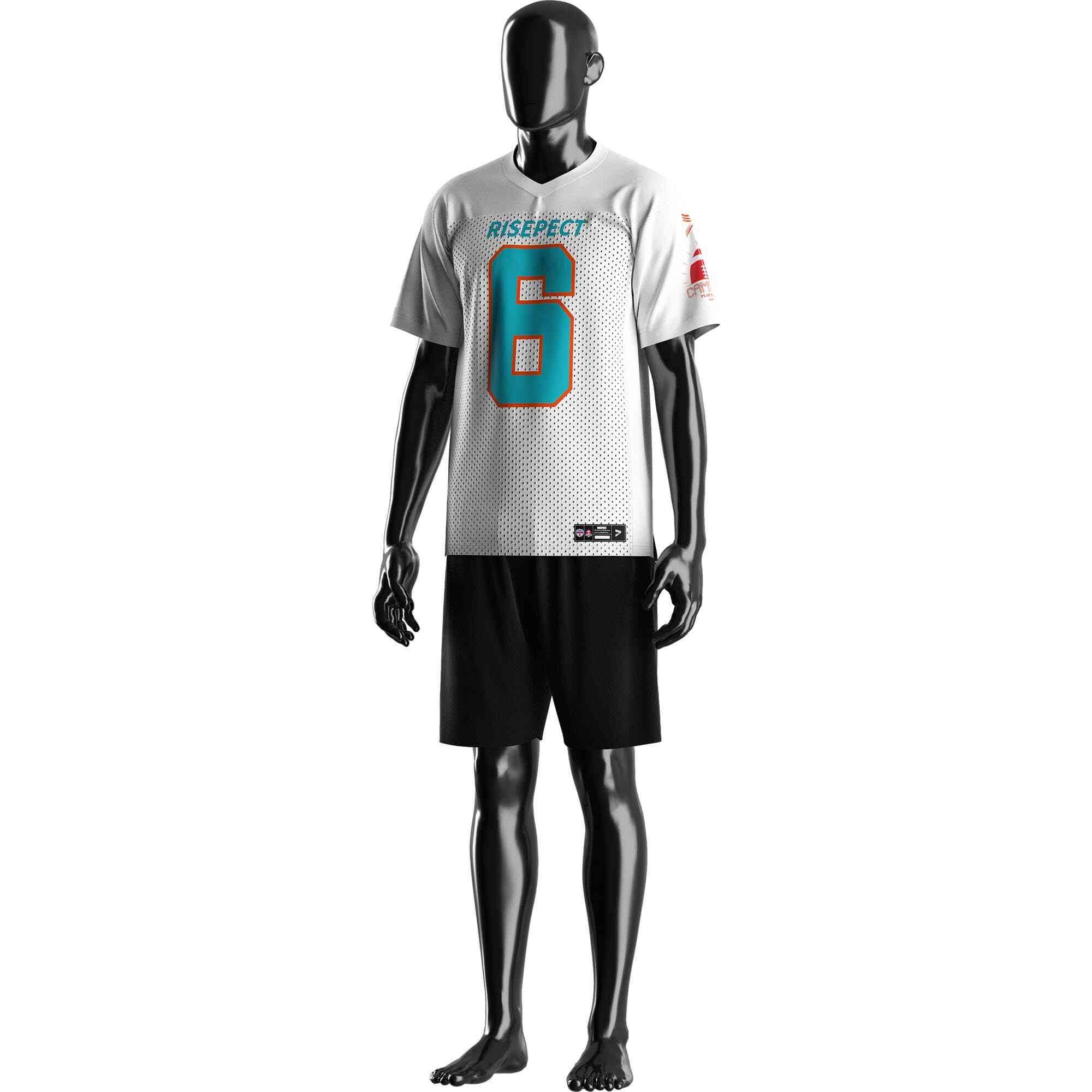 
                All-white Custom Mesh American Football Jerseys Wholesale Team Uniforms