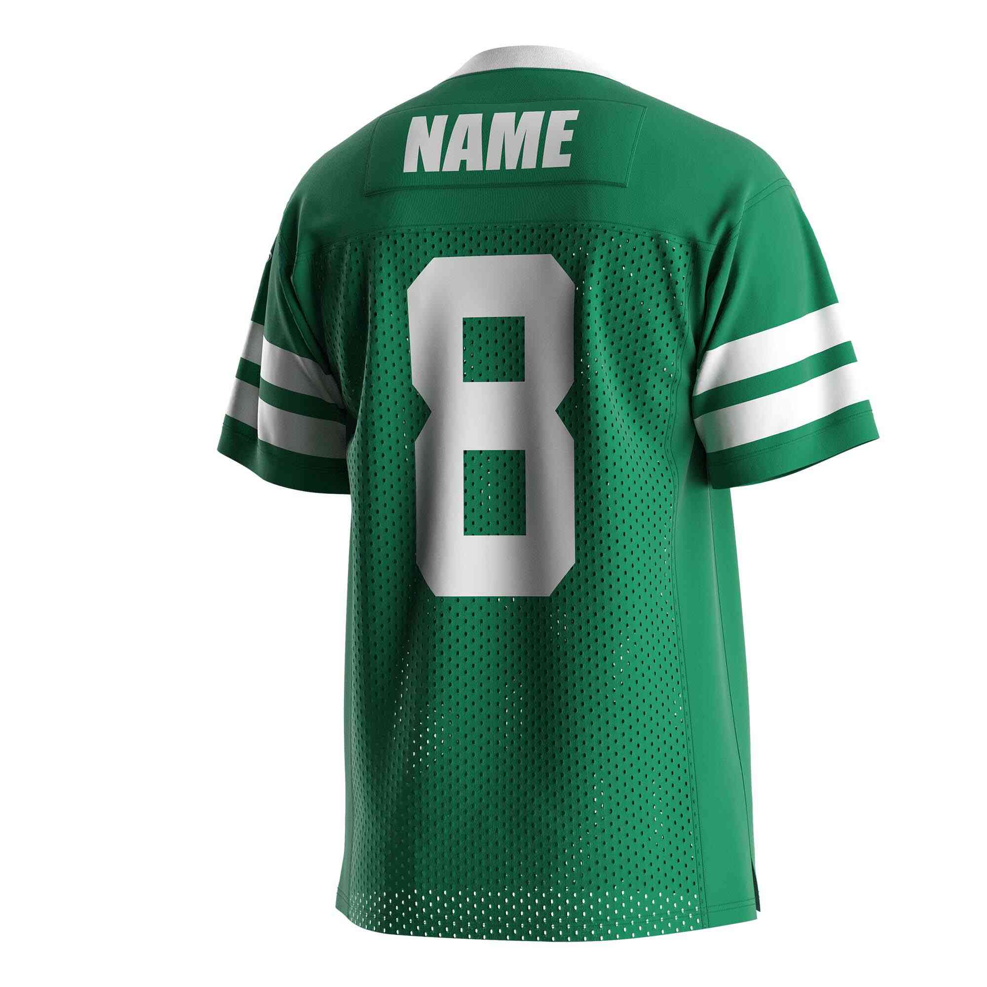 
                Green American football jersey mesh shirt custom 8 RISEPECT