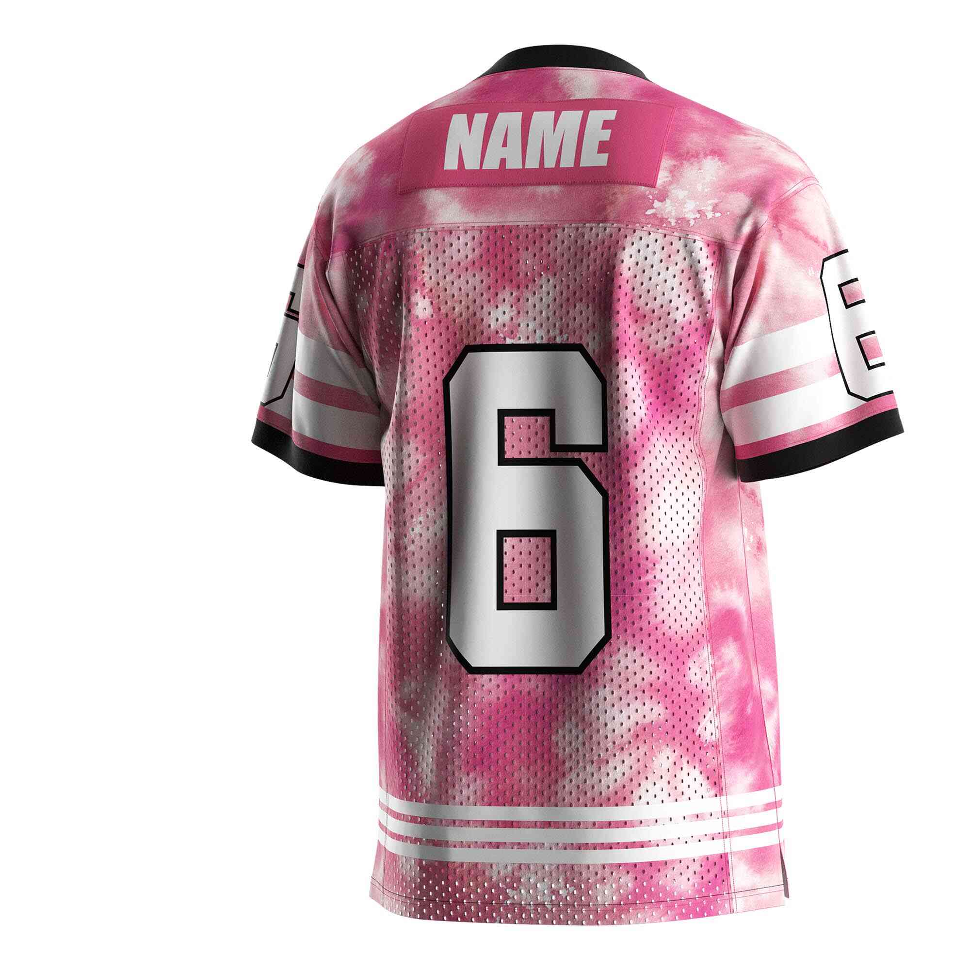 
                Pink camouflage American football jersey wholesale mesh tee 6 RISEPECT