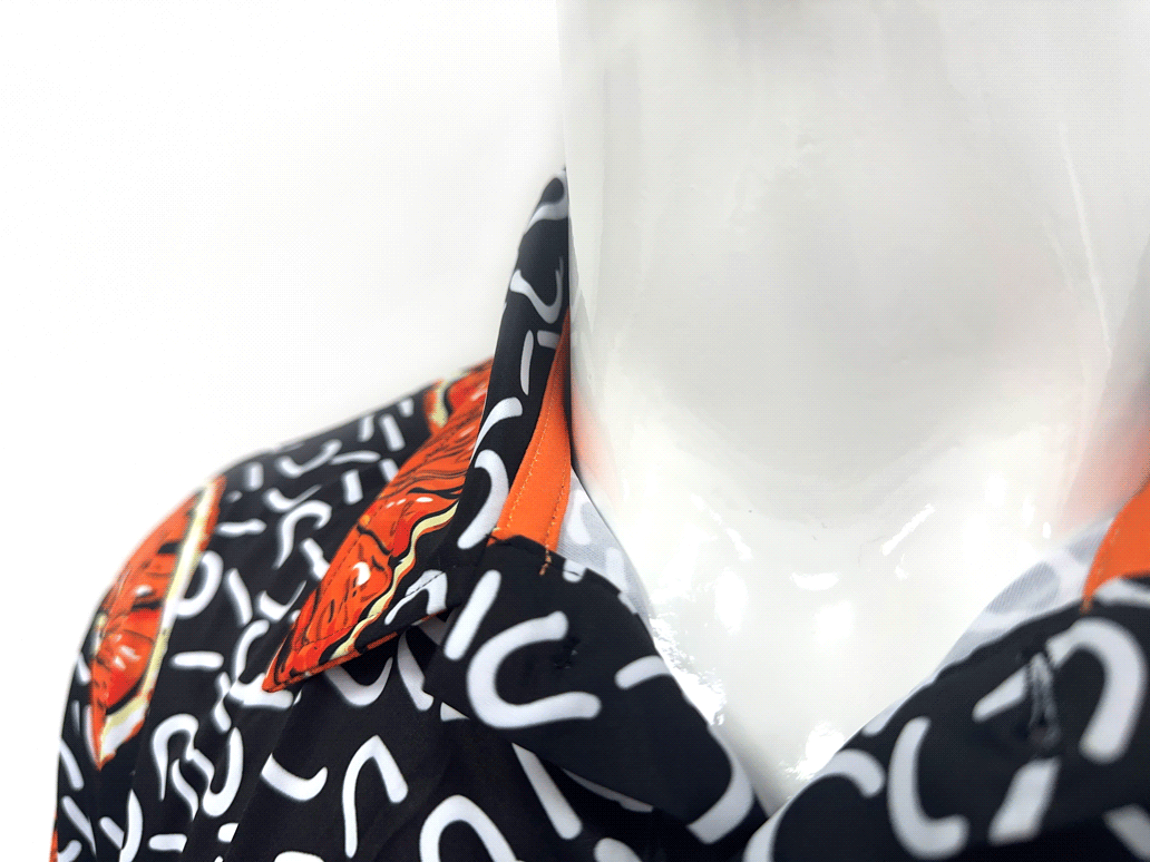 Neckline fine craftsmanship finish Rise full sublimation Hawaiian orange polo shirts