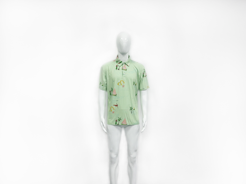 Sports Model in "Mens Plain Shirts Beach Wear Casual Hawaiian Shirt Men" front view