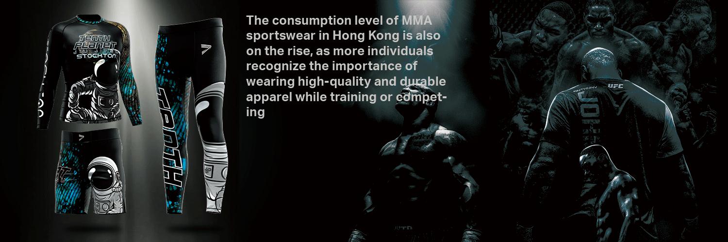 The consumption level of MMA sportswear in Hong Kong is also on the rise, as more individuals recognize the importance of wearing high-quality and durable apparel (Spaceman MMA tight tops and bottoms set) while training or competing.