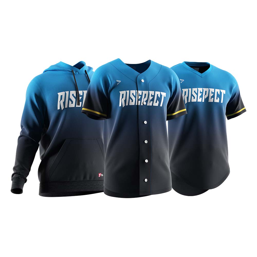 
                RISEPECT Baseball tops 3 in 1 set blue-black gradient custom