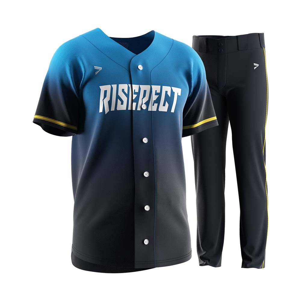 
                RISEPECT Custom baseball team uniform packages blue-black gradient