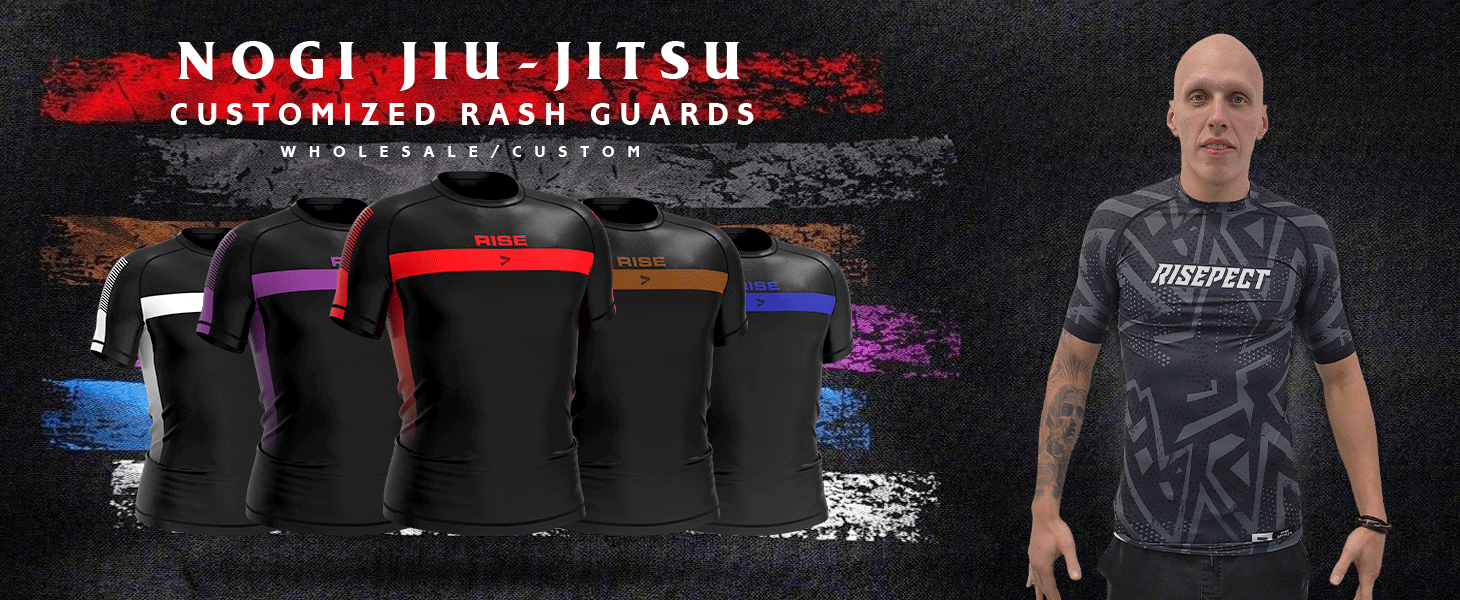 Customized rash guards wholesale RISEPECT NOGI JIU-JITSU