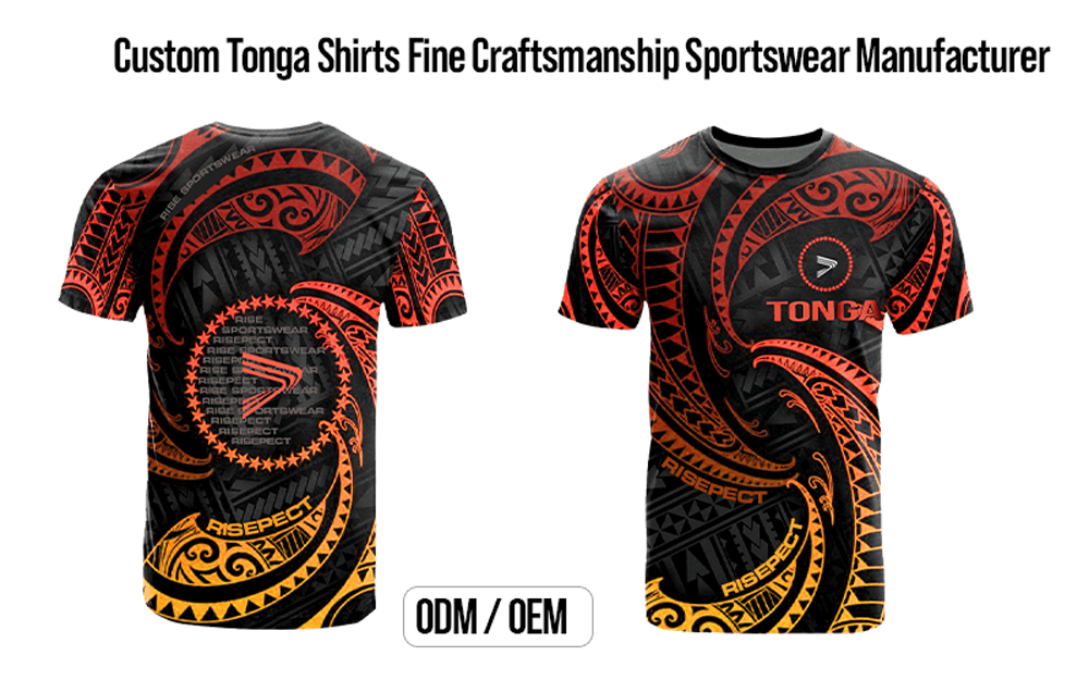 Custom Tonga Shirts Fine Craftsmanship Sportswear Manufacturer - Rise Sportswear