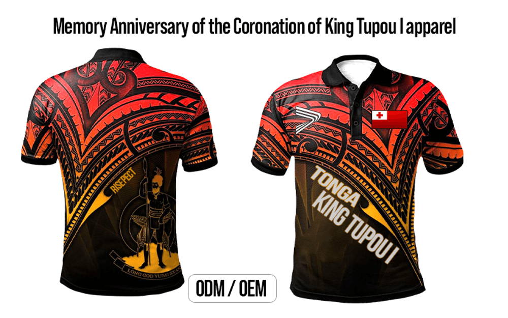 Memory Anniversary of the Coronation of King Tupou I apparel custom-Rise Sportswear fine craftsmanship manufacturer