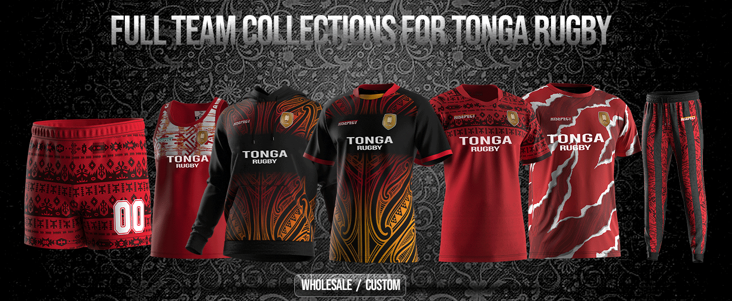 Full team collections for Tonga rugby apparel wholesale custom RISEPECT