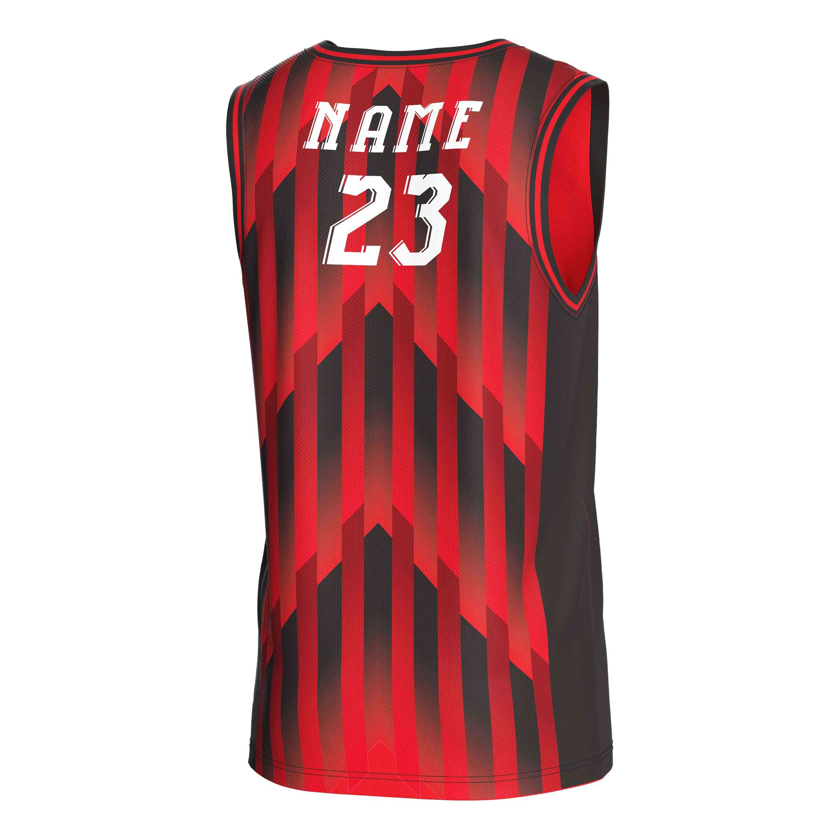 
                Custom red basketball jersey 23 3D imagery RISEPECT