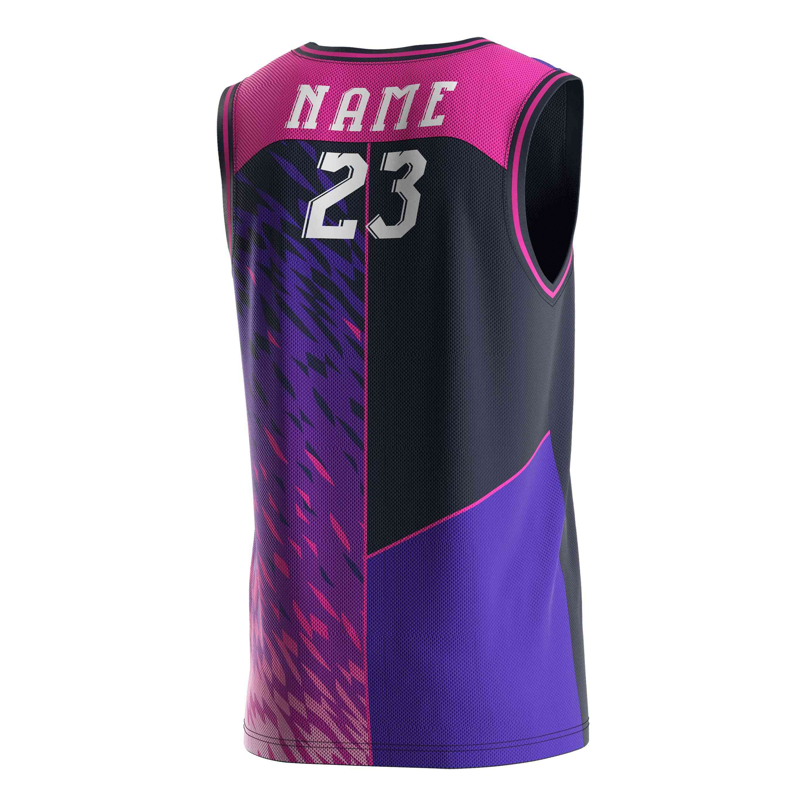 
                Custom 23 basketball jersey purple red black RISEPECT