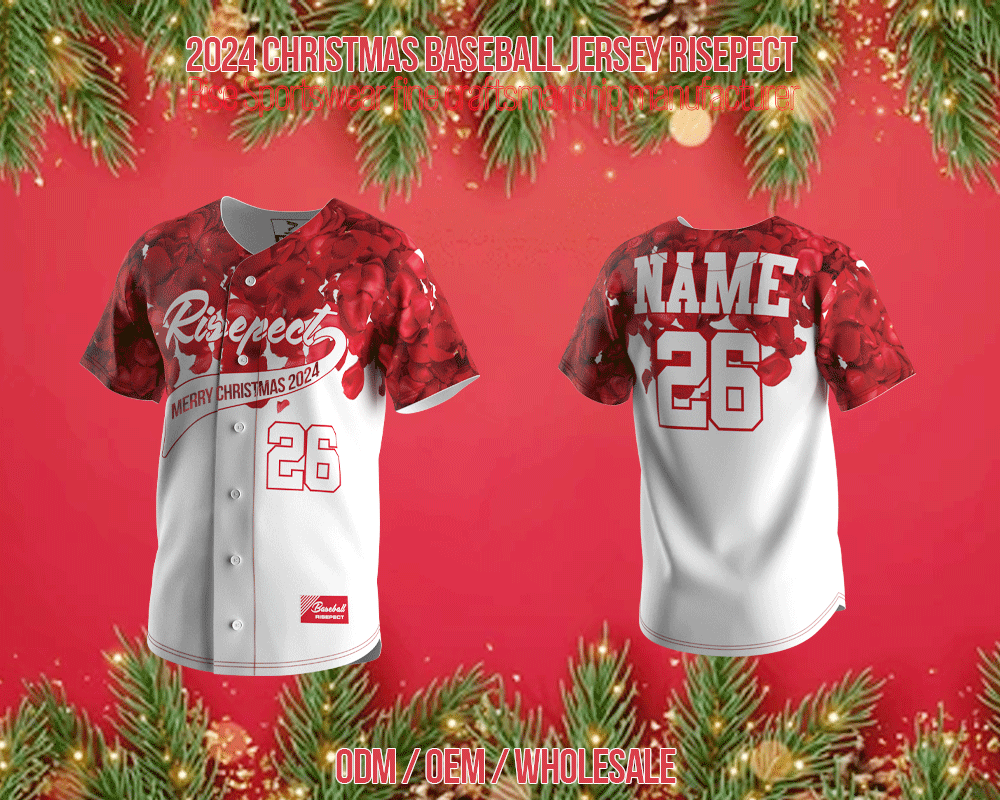 2024 Christmas baseball jersey RISEPECT