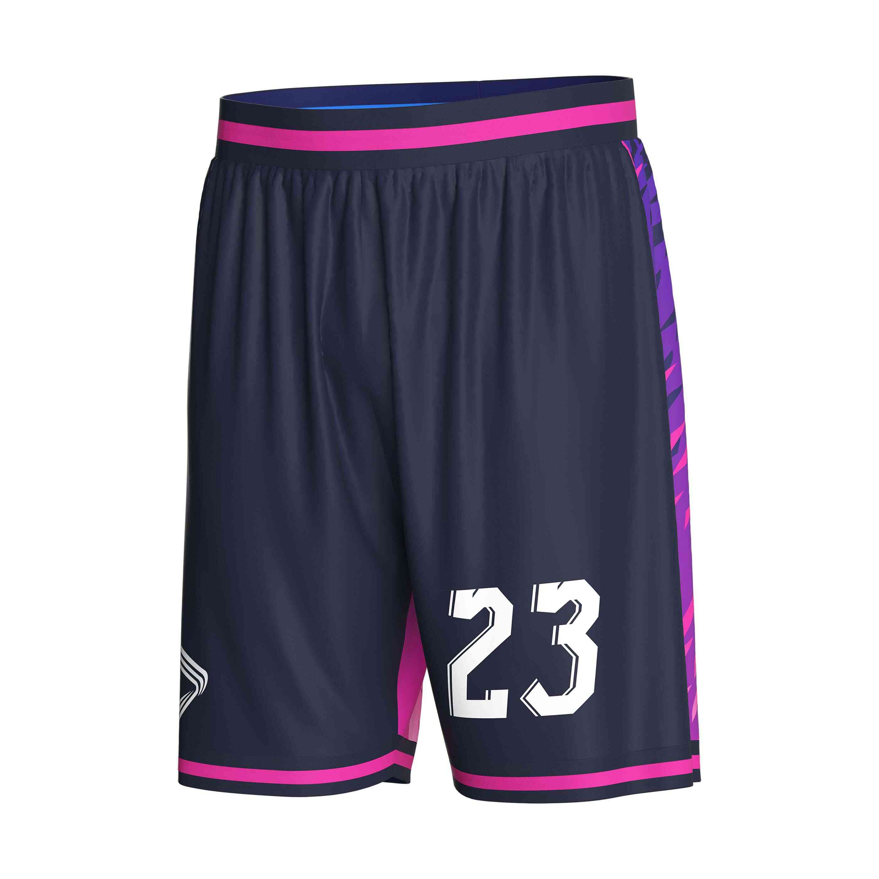
                Custom 23 basketball shorts purple red black RISEPECT
