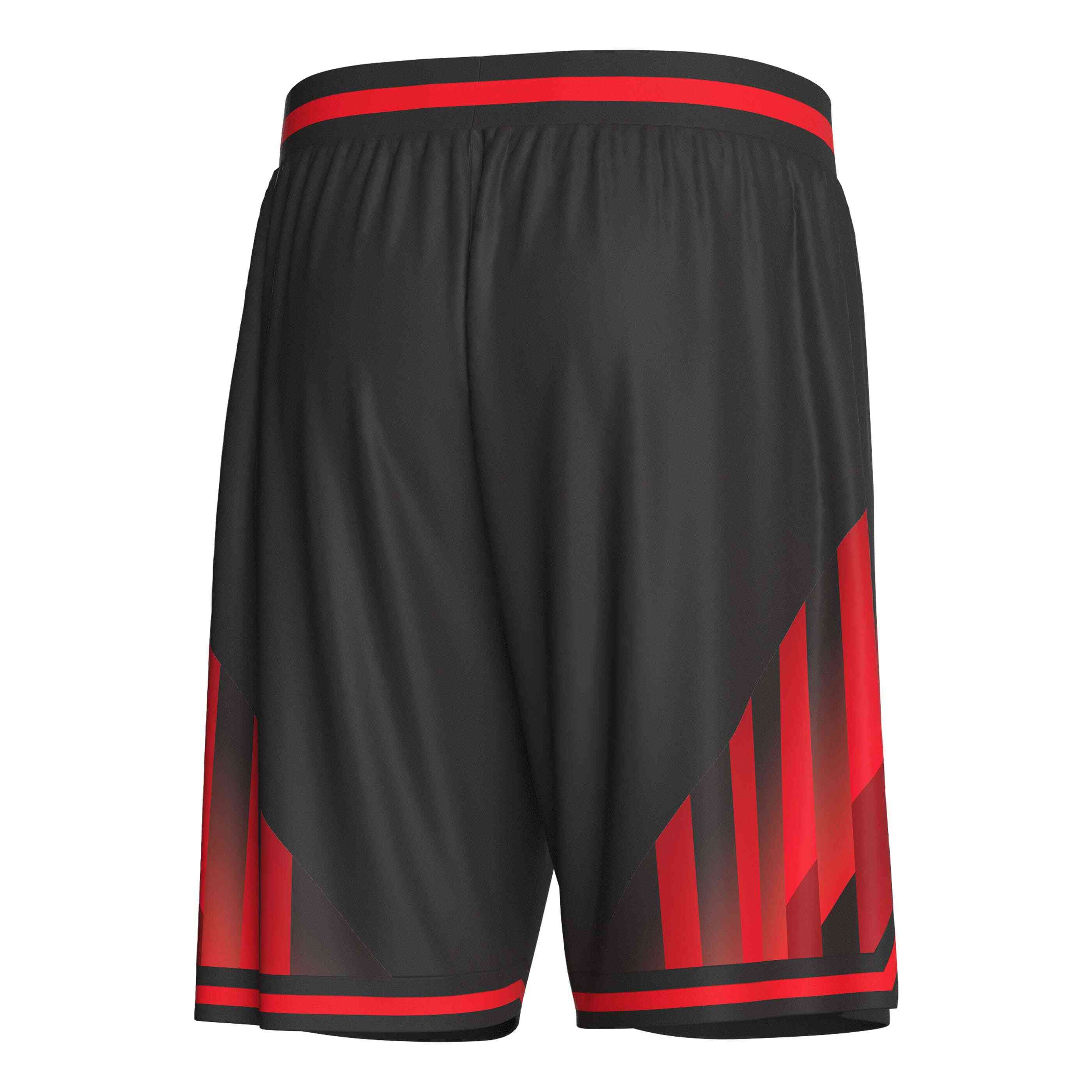 
                Custom red basketball shorts 23 3D imagery RISEPECT