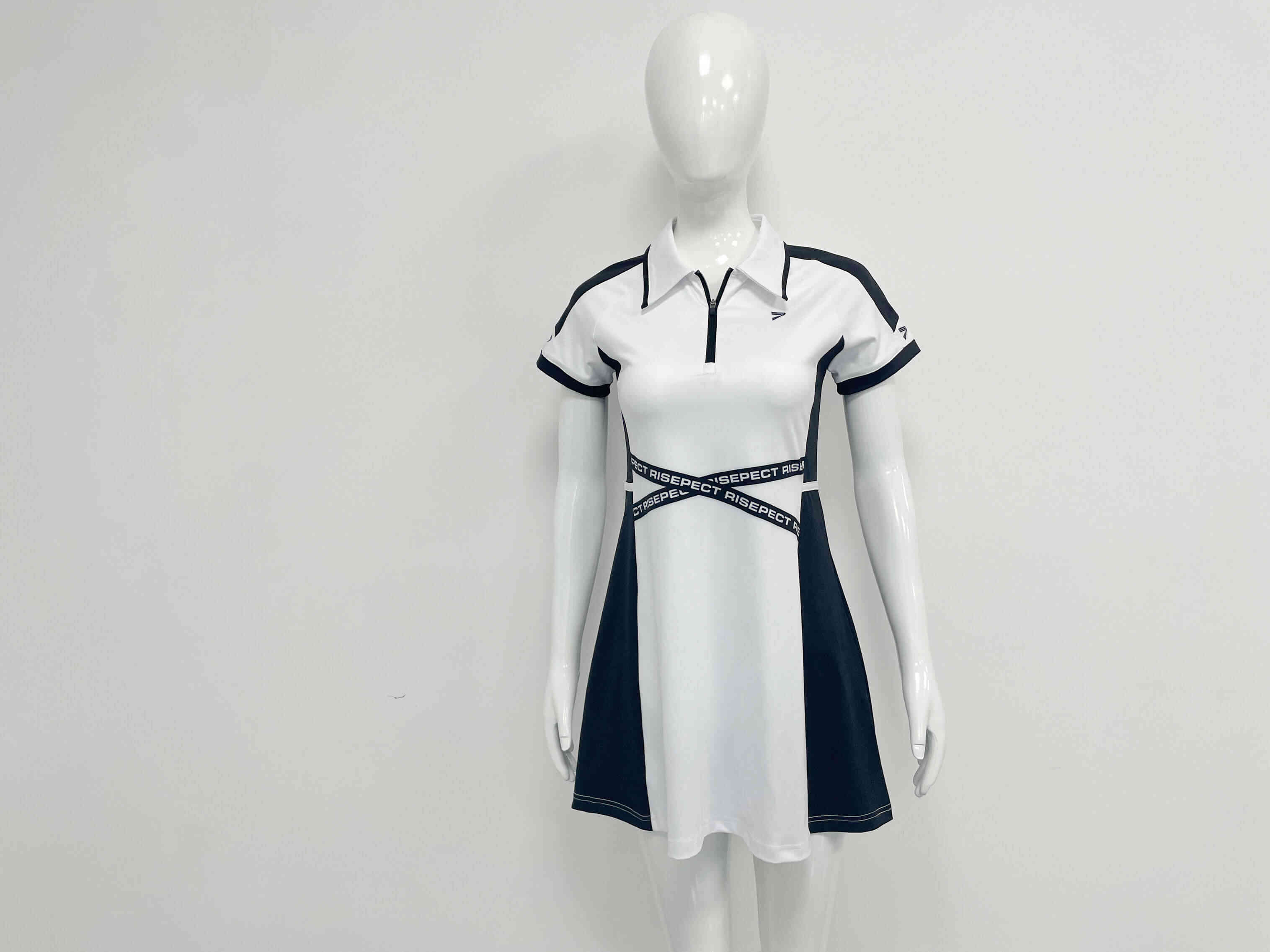 The zoom front view of RISEPECT golf dress white sports dress wholesale
