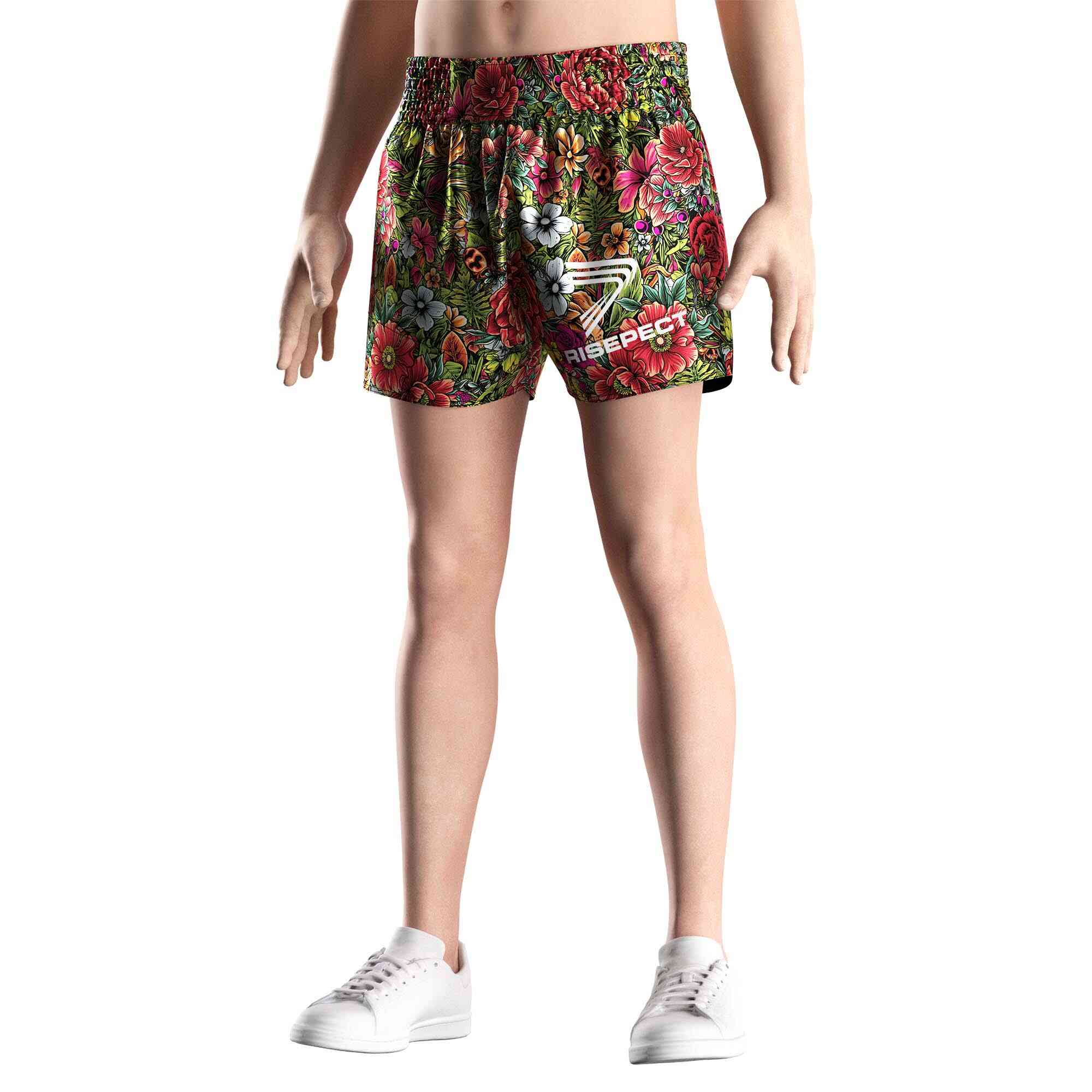 Flowers Print V Slits