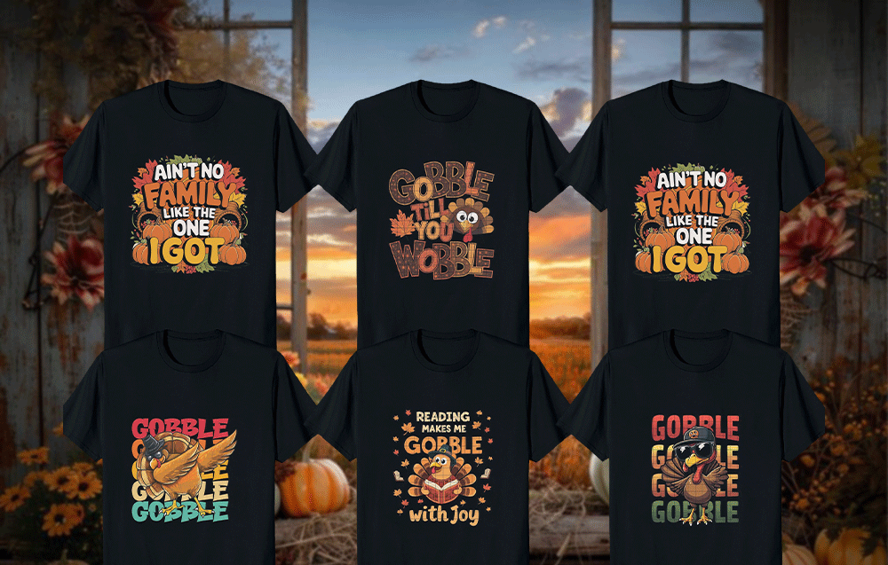 Custom Thanksgiving Day holiday t-shirts Rise Sportswear 2025