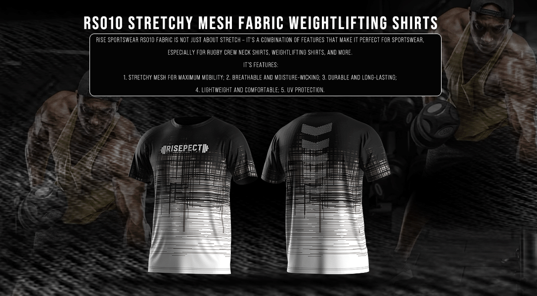 RS010 Stretchy Mesh Fabric Weightlifting Shirts Features