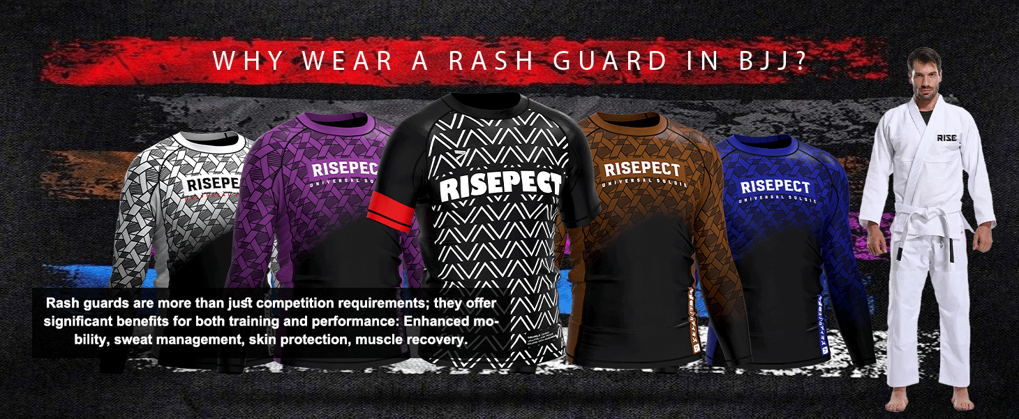 Why Wear a Rash Guard in BJJ? Rash guards are more than just competition requirements; they offer significant benefits for both training and performance: Enhanced mobility, sweat management, skin protection, muscle recovery.